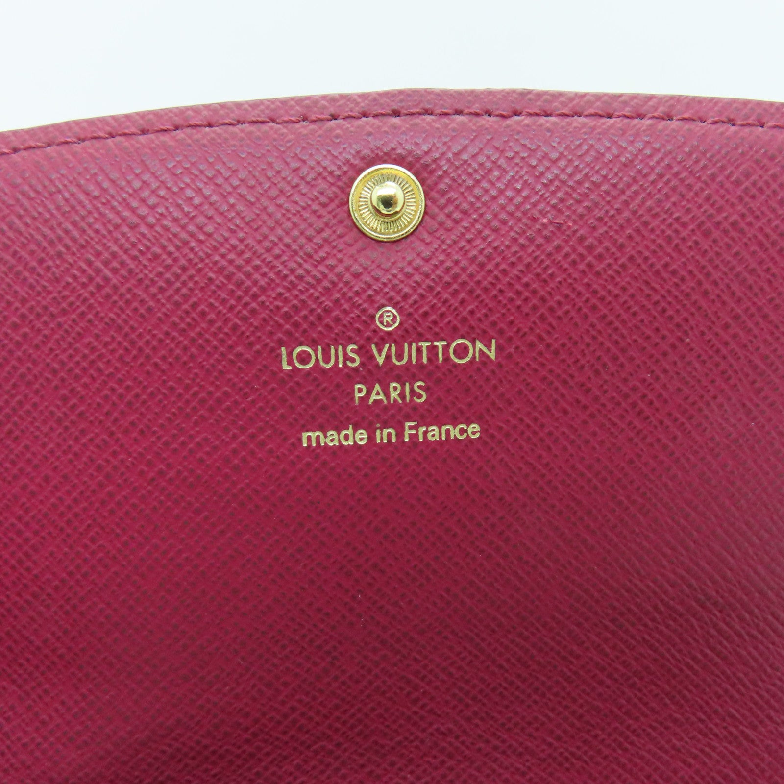 LOUIS VUITTON Monogram Wallet Gold Buckle Long Wallet Brown/Wine Red
