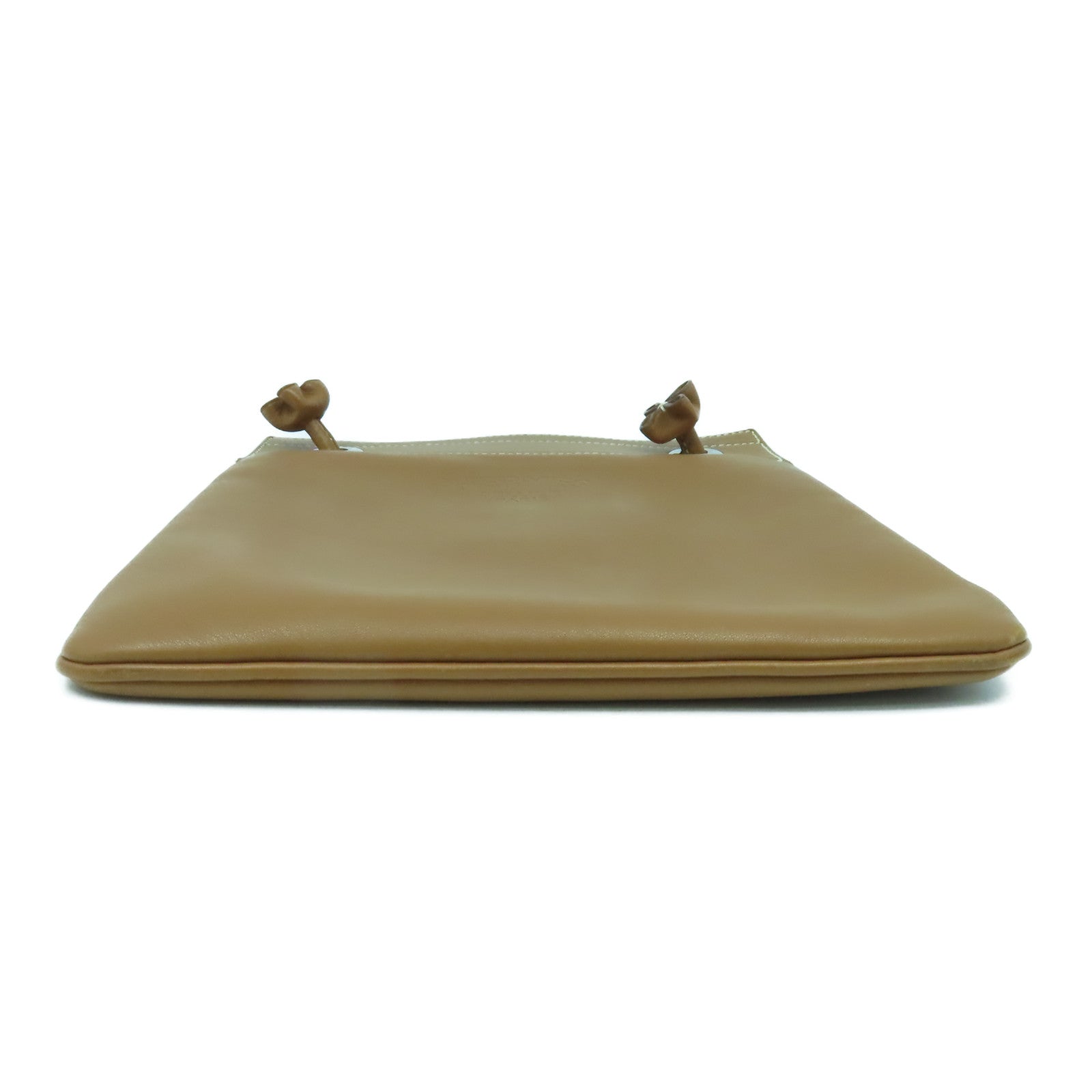 HERMES Swift皮革Mini Aline銀扣肩背袋Gold經典駝色