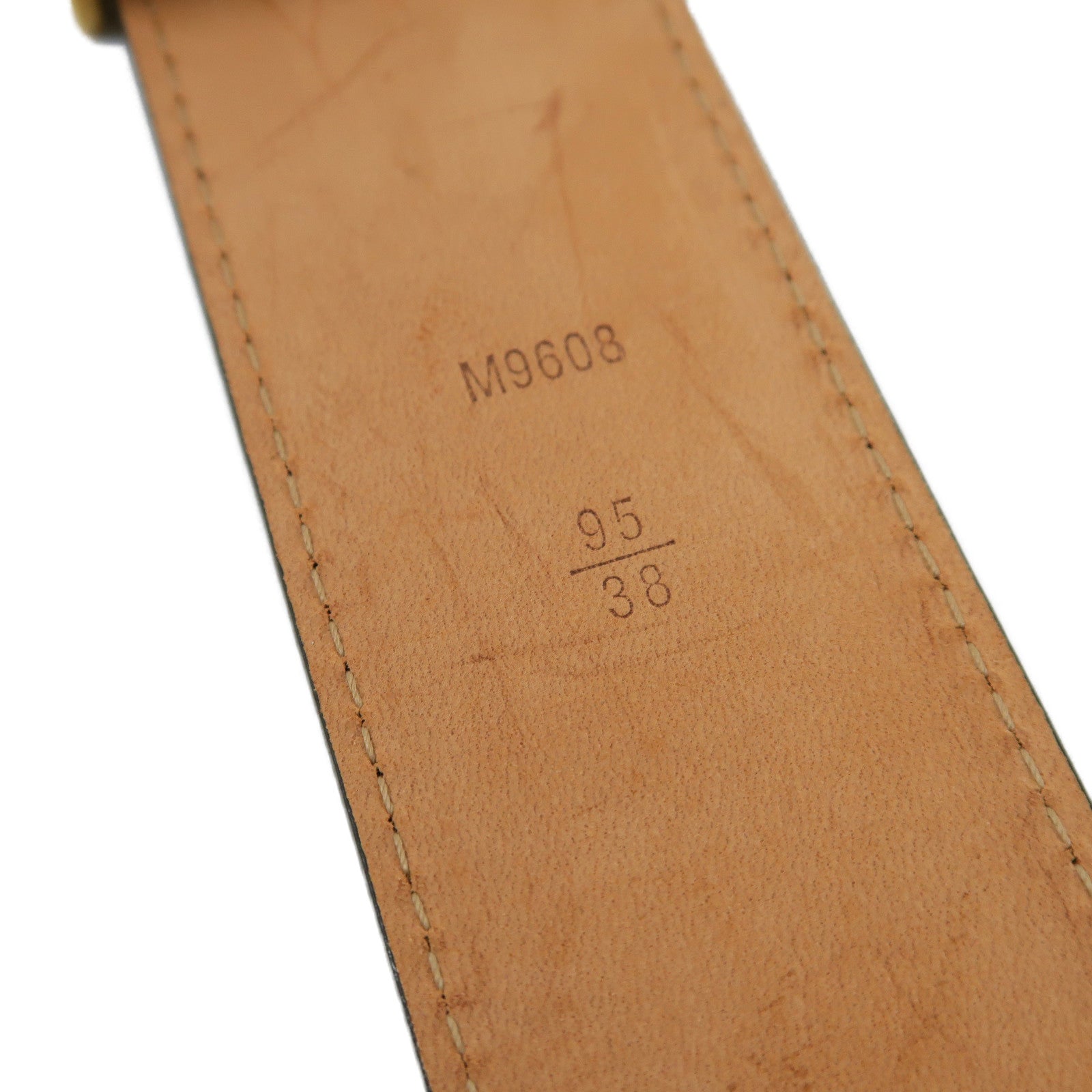 LOUIS VUITTON Monogram Initiales 40mm金扣皮帶啡色