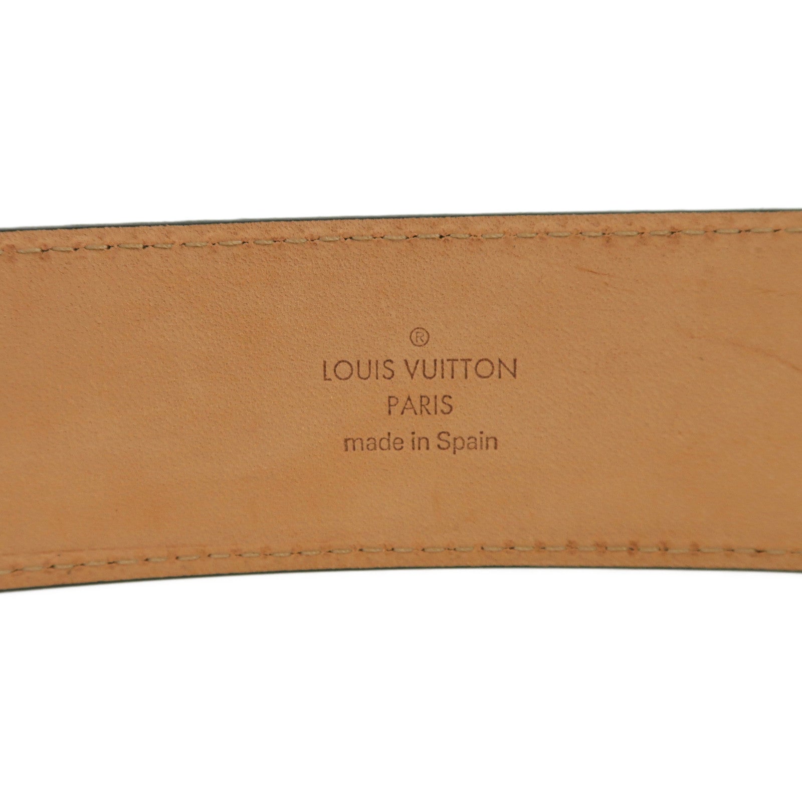 LOUIS VUITTON Monogram Initiales 40mm金扣皮帶啡色