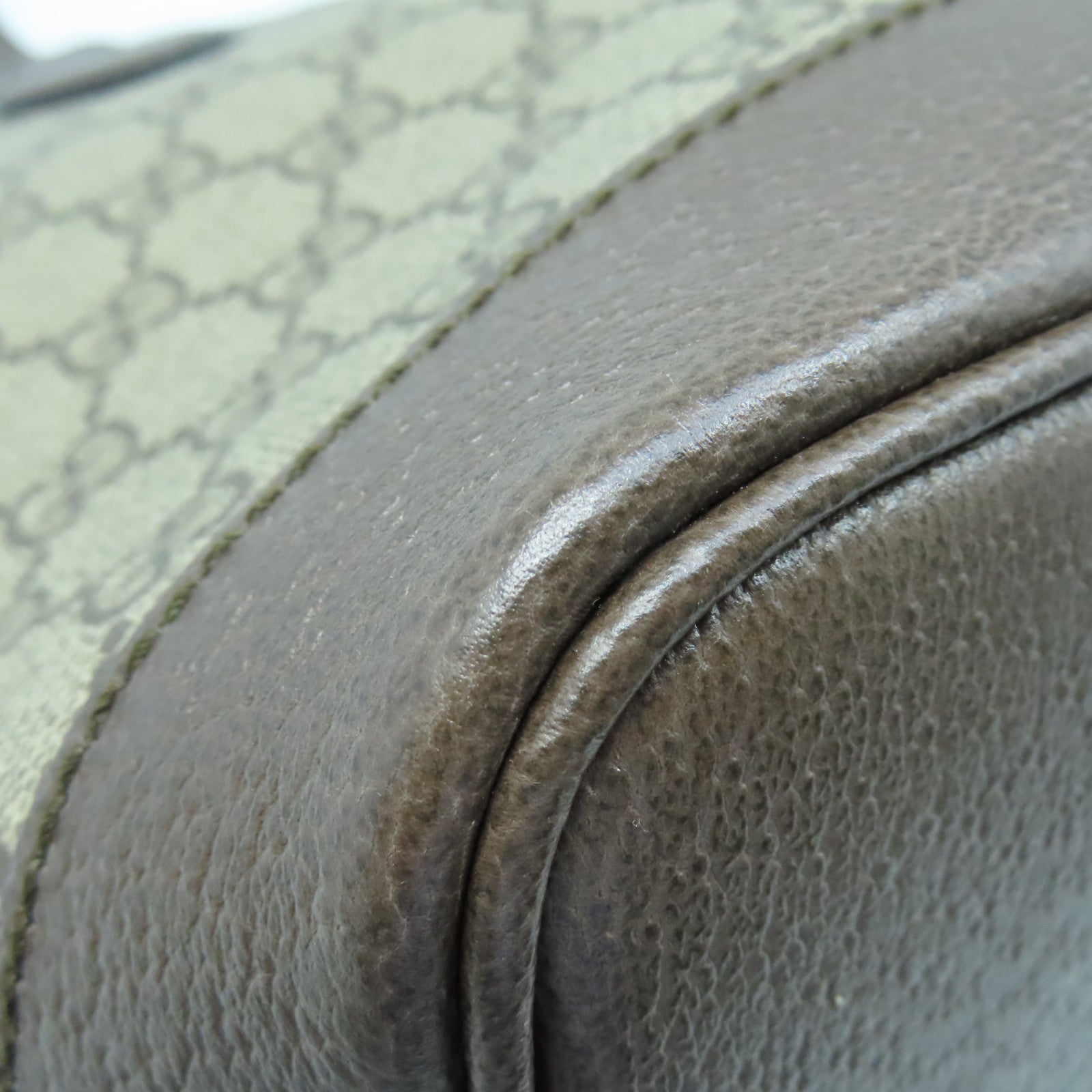GUCCI PVC coated canvas Tote Bag handle bag brown