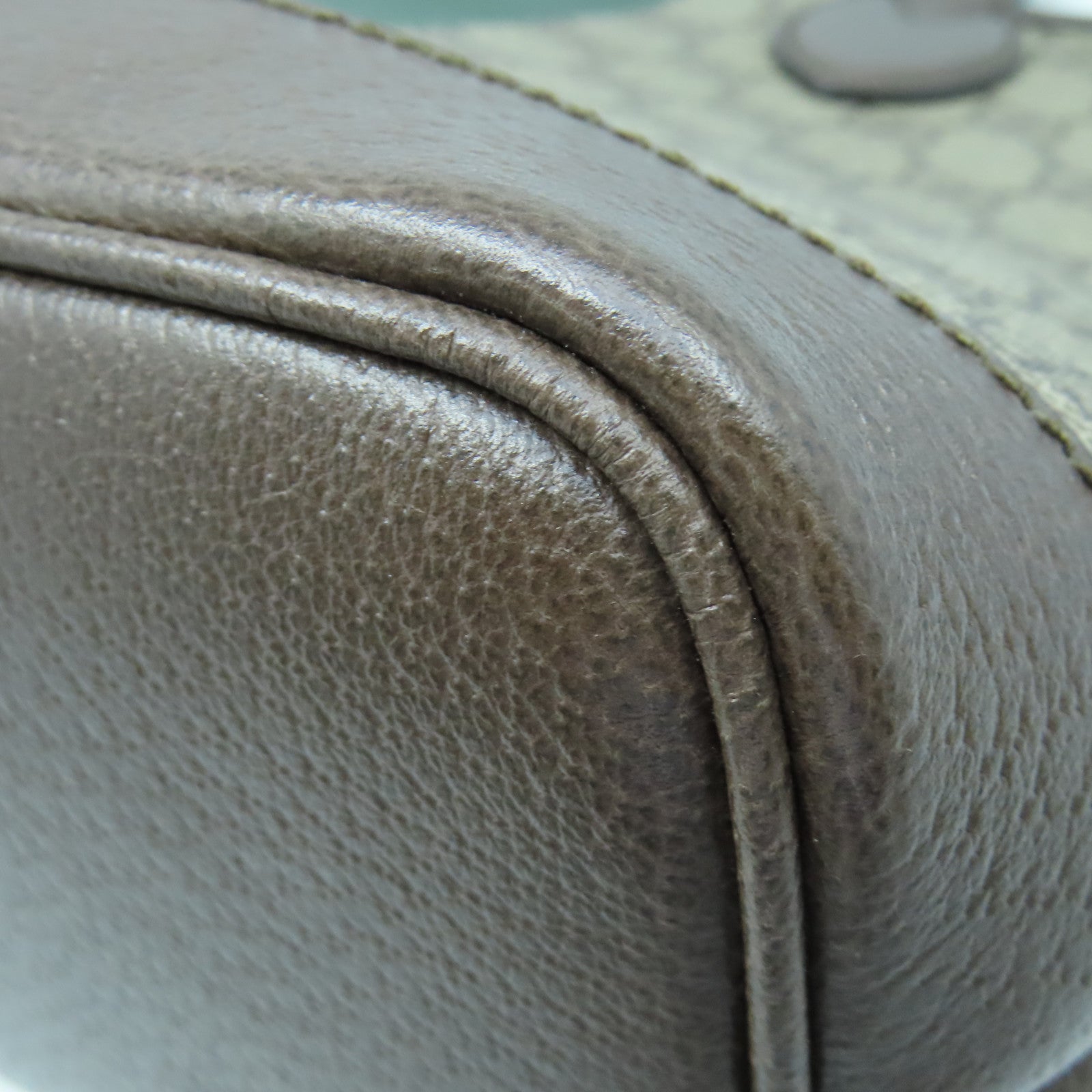 GUCCI PVC coated canvas Tote Bag handle bag brown