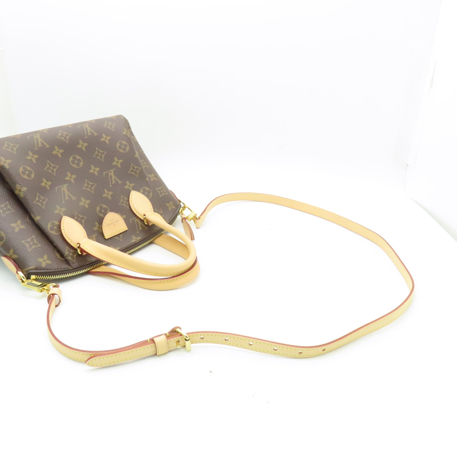LOUIS VUITTON Monogram Rivoli PM金扣手挽肩背兩用袋啡色
