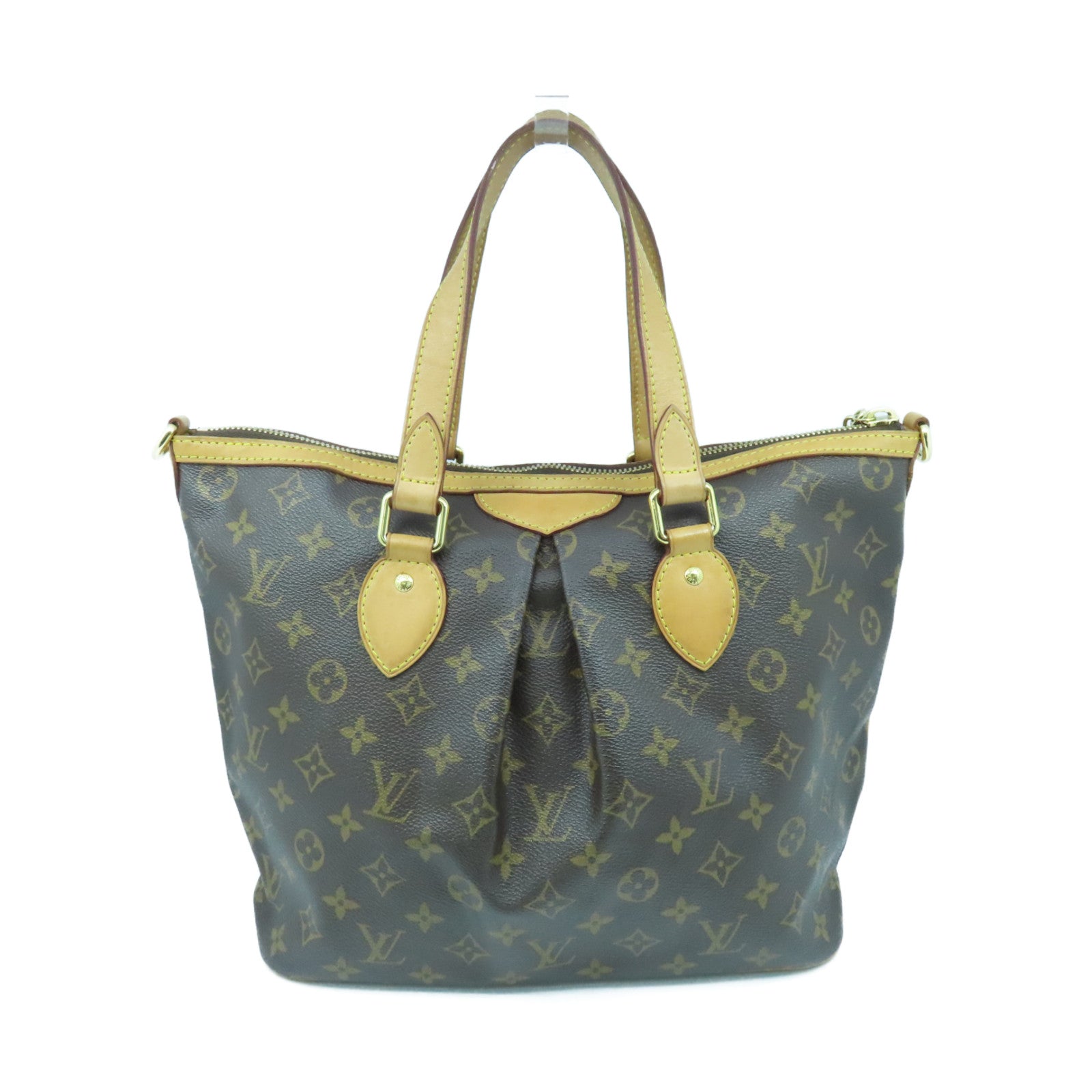 LOUIS VUITTON Monogram Papillon PM gold buckle handle shoulder bag