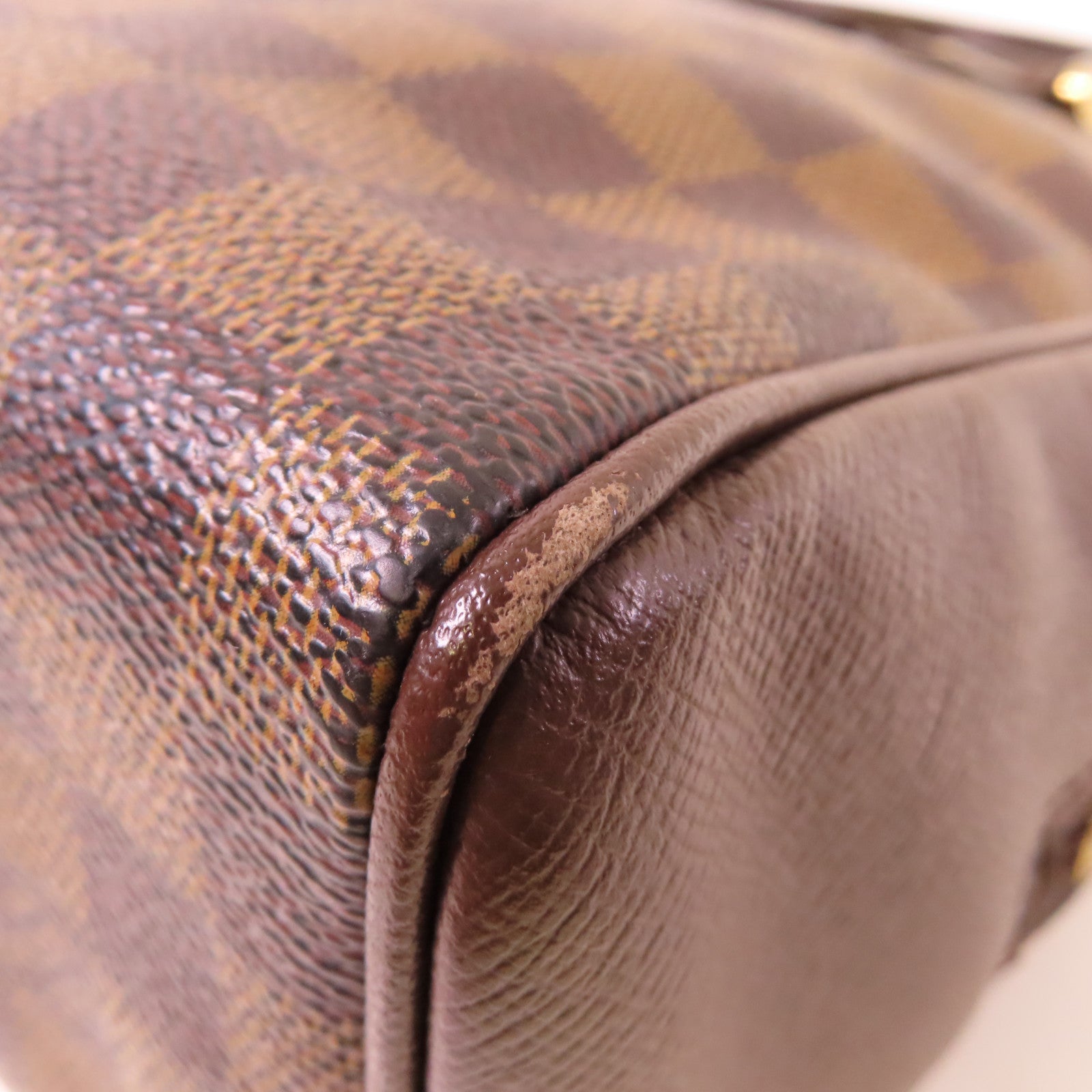 LOUIS VUITTON Damier Brera Handbag金扣手挽袋啡色
