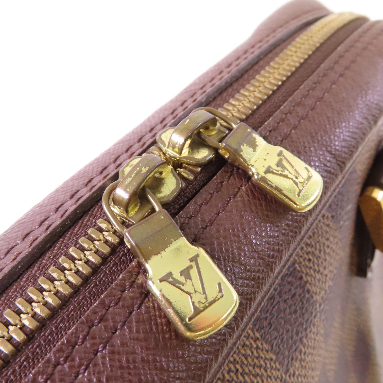 LOUIS VUITTON Damier Brera Handbag金扣手挽袋啡色