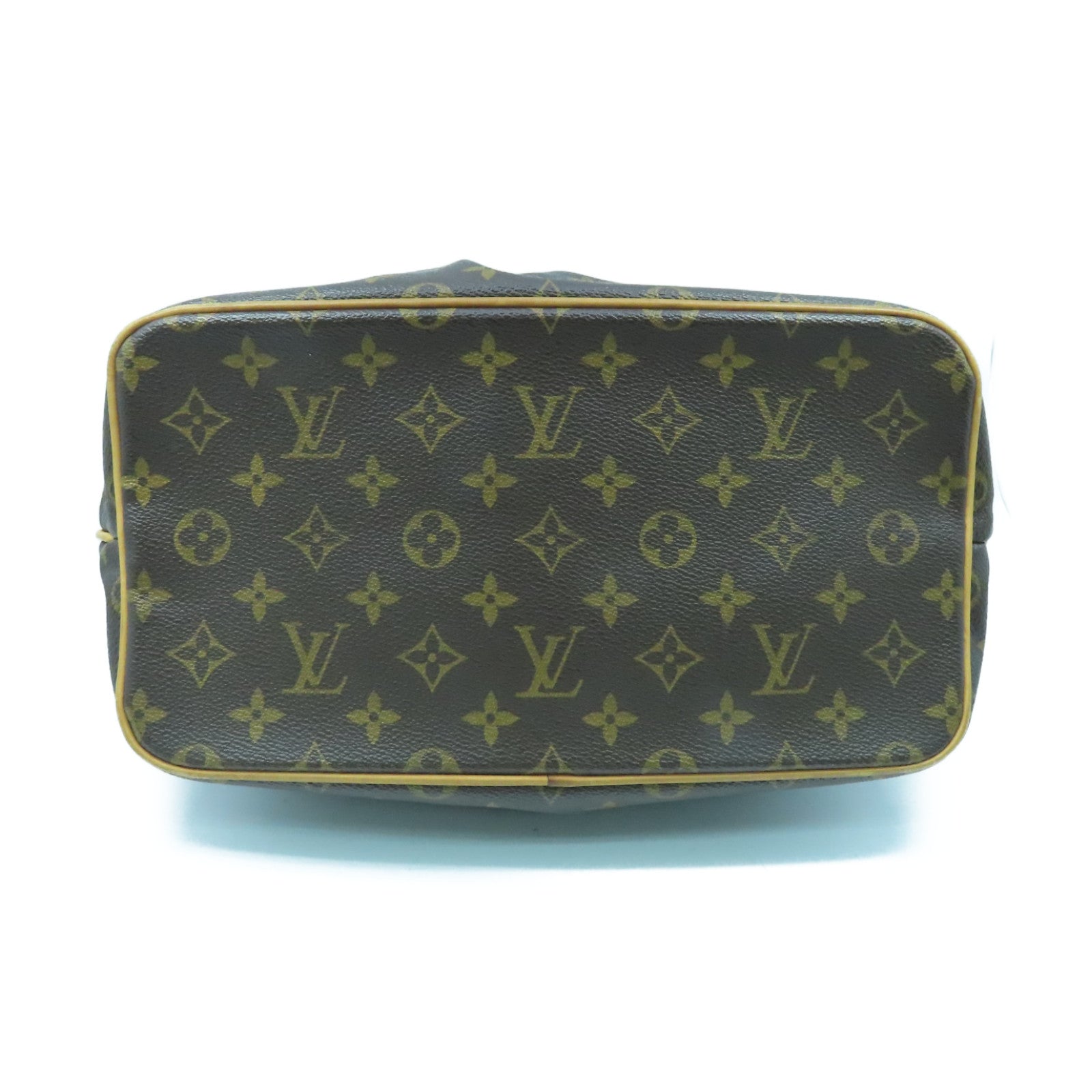 LOUIS VUITTON Monogram Papillon PM gold buckle handle shoulder bag brown