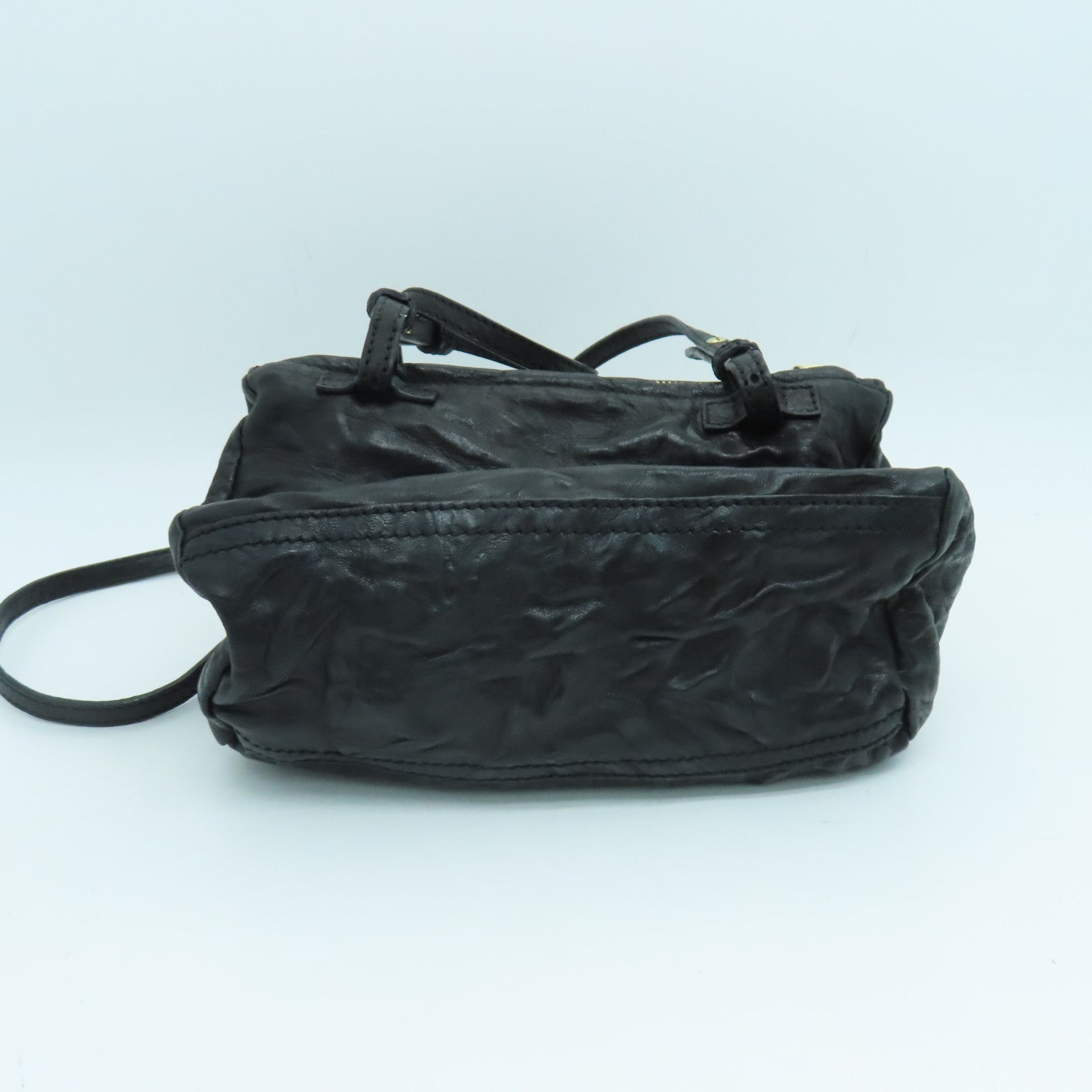 GIVENCHY 牛皮皮革Mini Pandora Shoulder Bag银扣肩背袋黑色