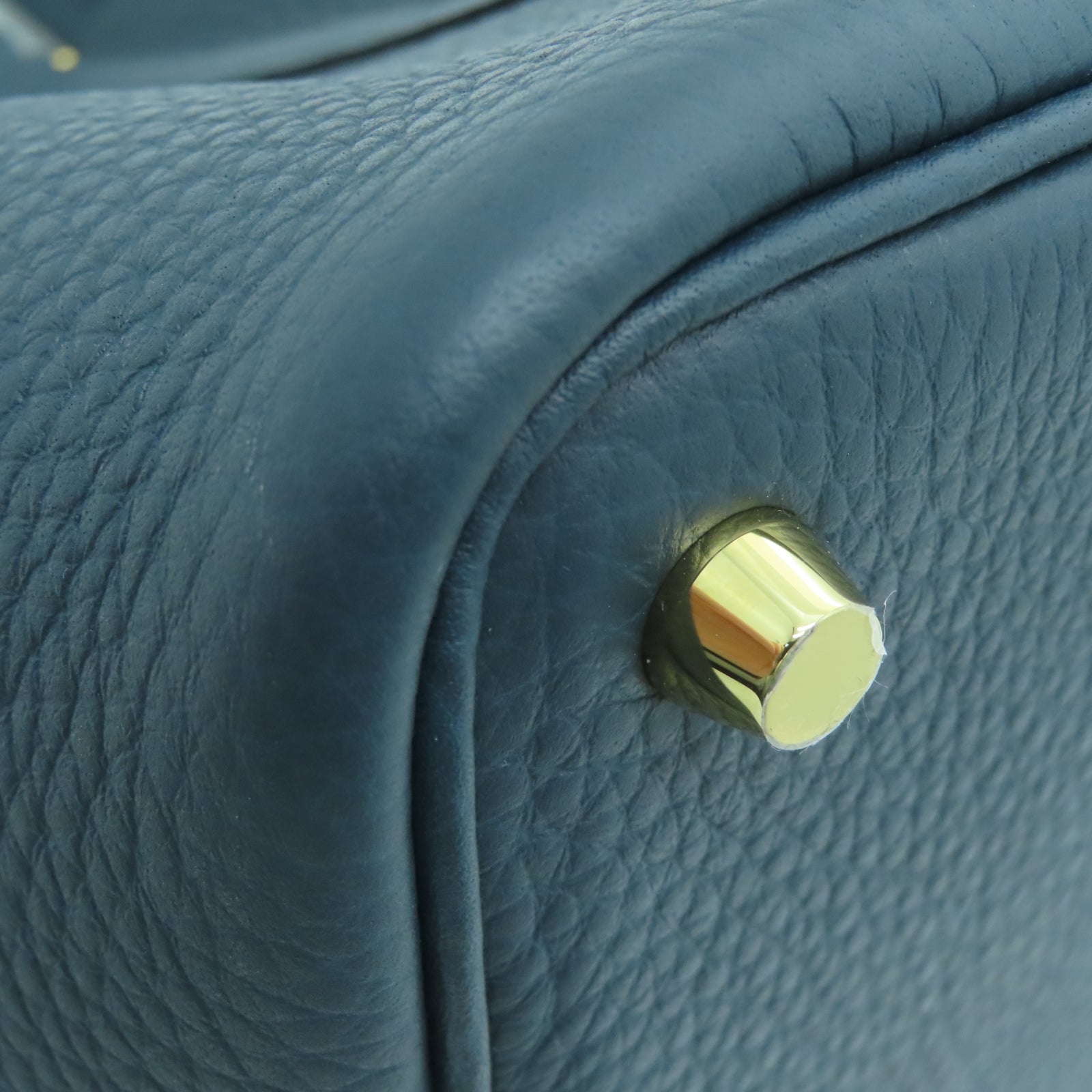 HERMES Taurillon Clemence皮革Picotin PM金扣手挽袋松柏色