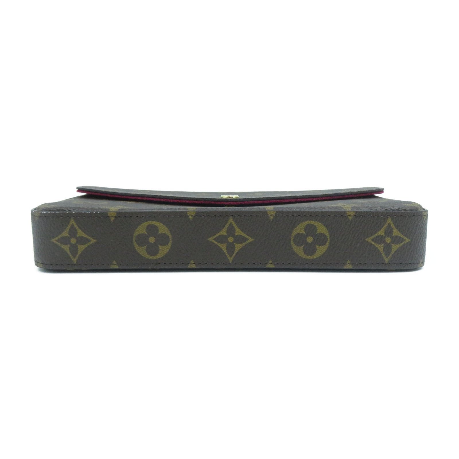 LOUIS VUITTON Monogram Felicie Pochette金扣鏈帶肩背袋啡色