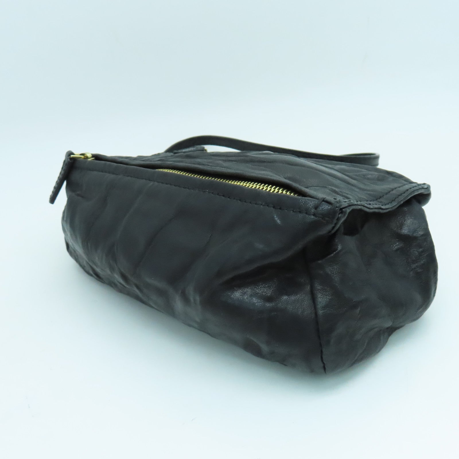 GIVENCHY 牛皮皮革Mini Pandora Shoulder Bag银扣肩背袋黑色