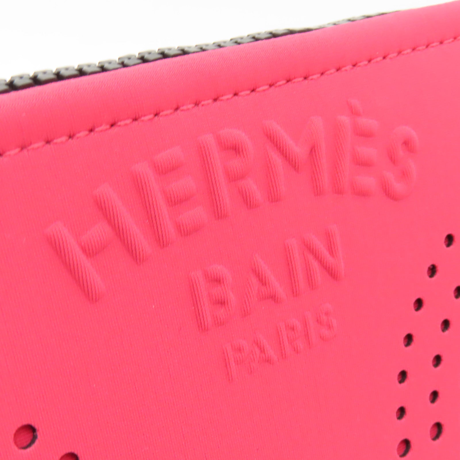 HERMES 聚氨酯Pouch手拿包粉紅色