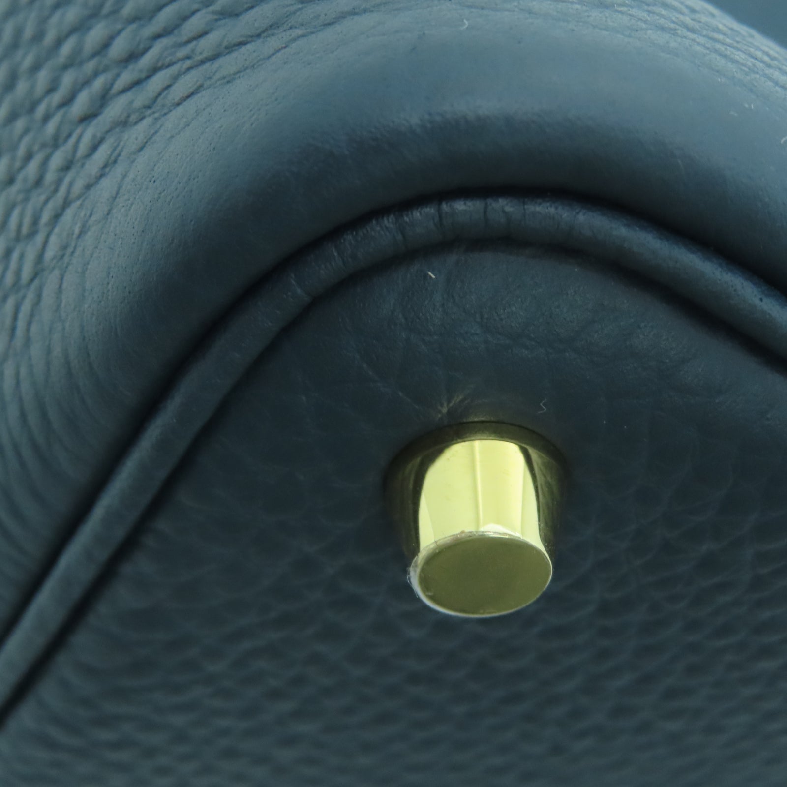 HERMES Taurillon Clemence皮革Picotin PM金扣手挽袋松柏色
