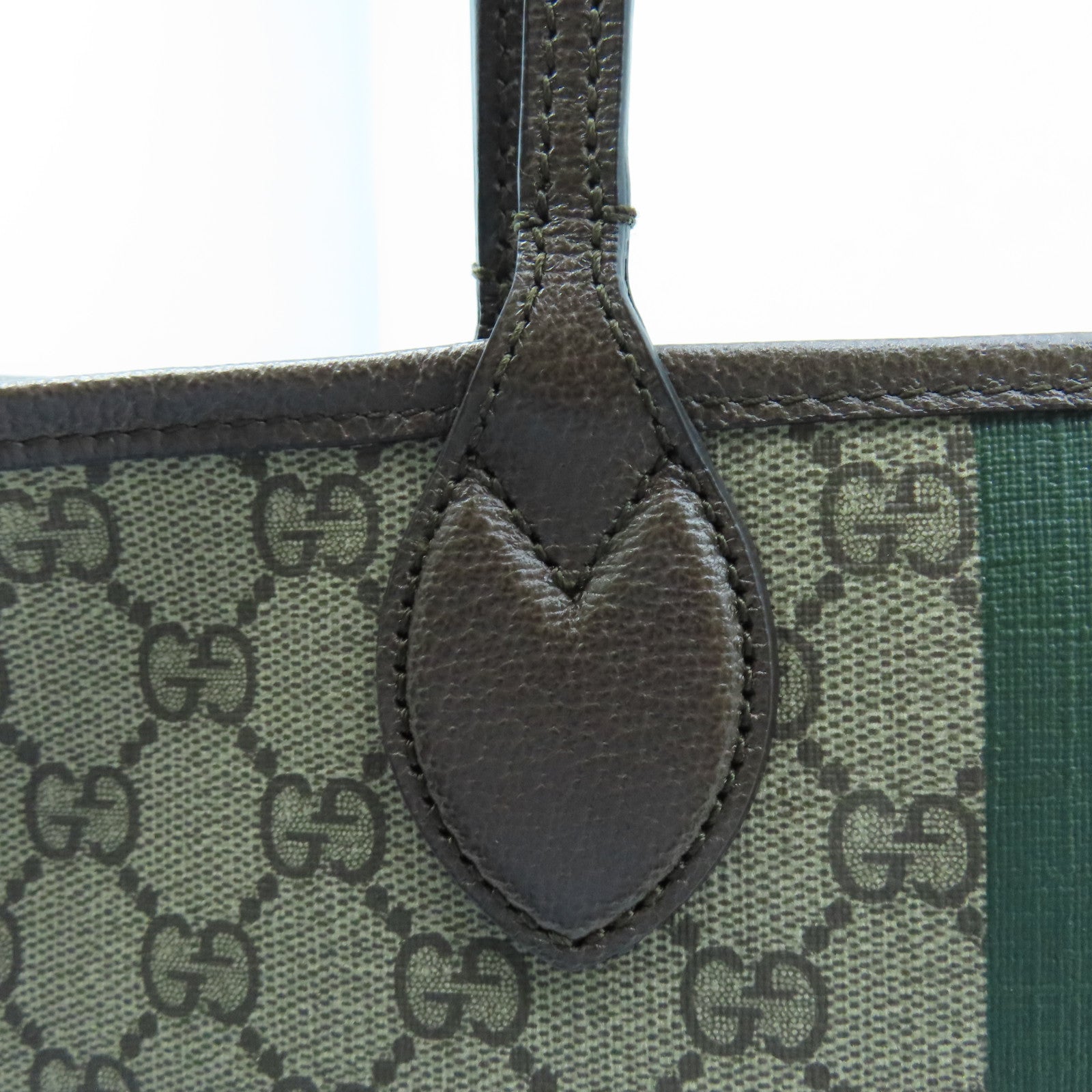 GUCCI PVC coated canvas Tote Bag handle bag brown