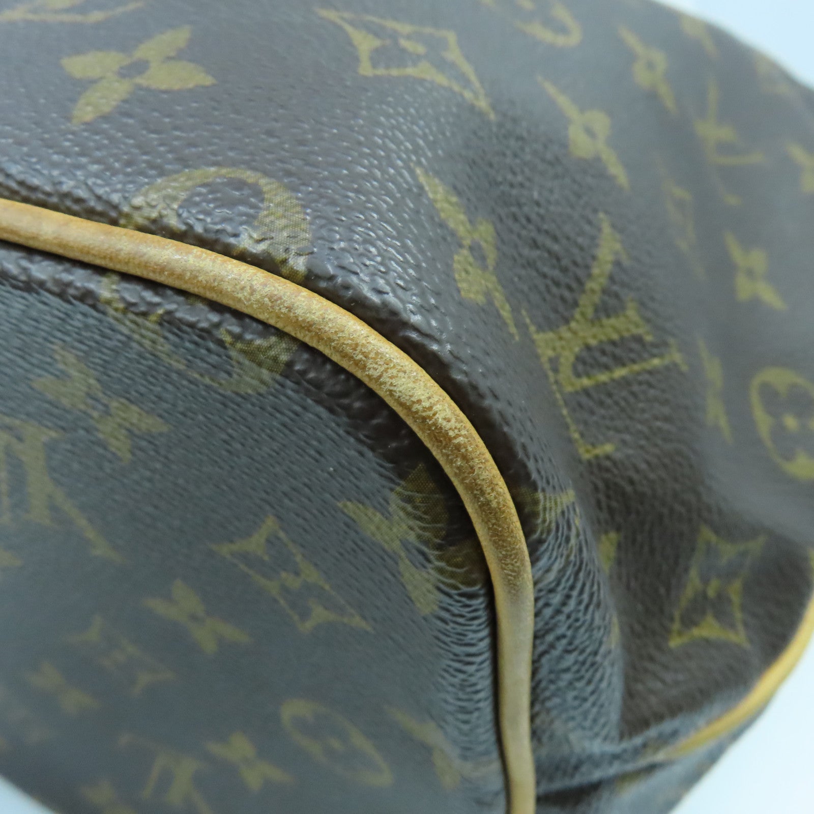 LOUIS VUITTON Monogram Papillon PM gold buckle handle shoulder bag brown