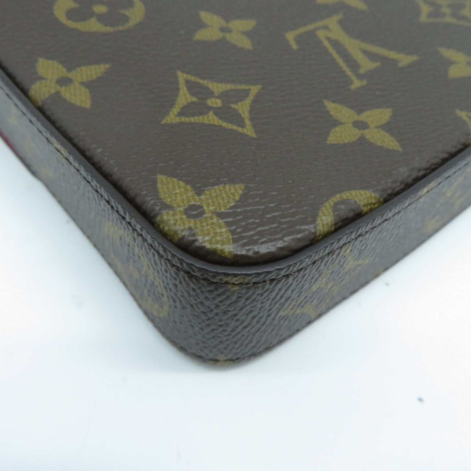 LOUIS VUITTON Monogram Felicie Pochette金扣鏈帶肩背袋啡色