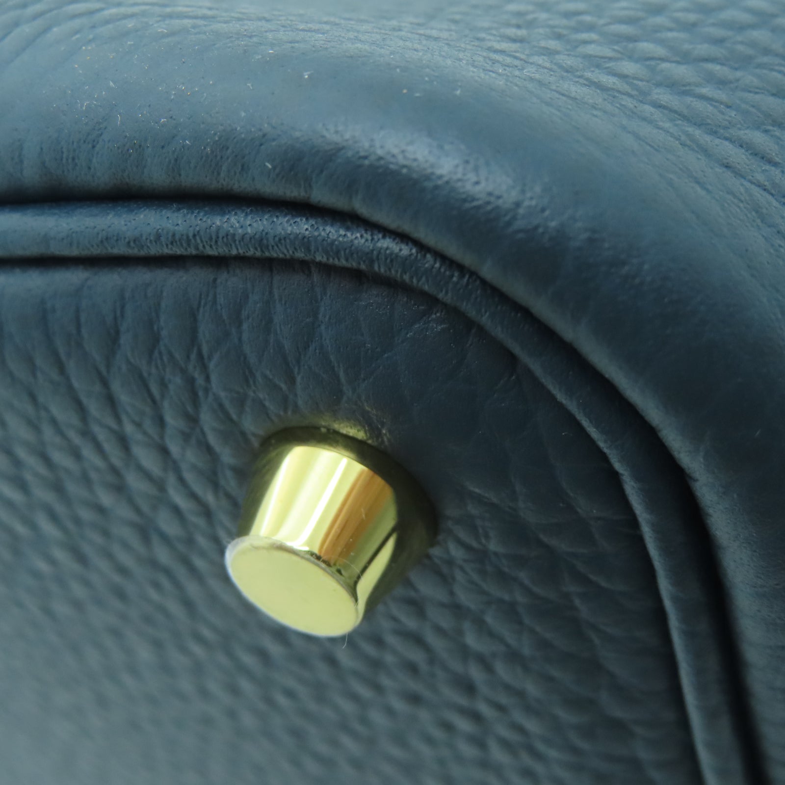 HERMES Taurillon Clemence皮革Picotin PM金扣手挽袋松柏色
