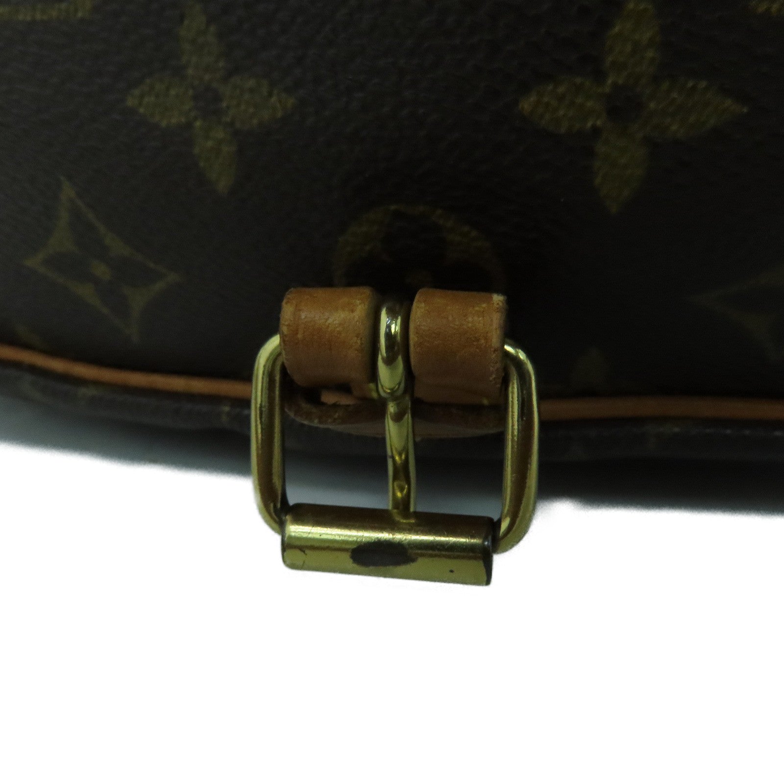 LOUIS VUITTON Mongram Saumur 30金扣肩背袋啡色