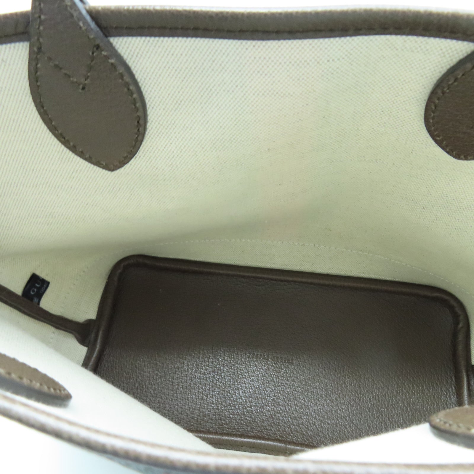 GUCCI PVC coated canvas Tote Bag handle bag brown