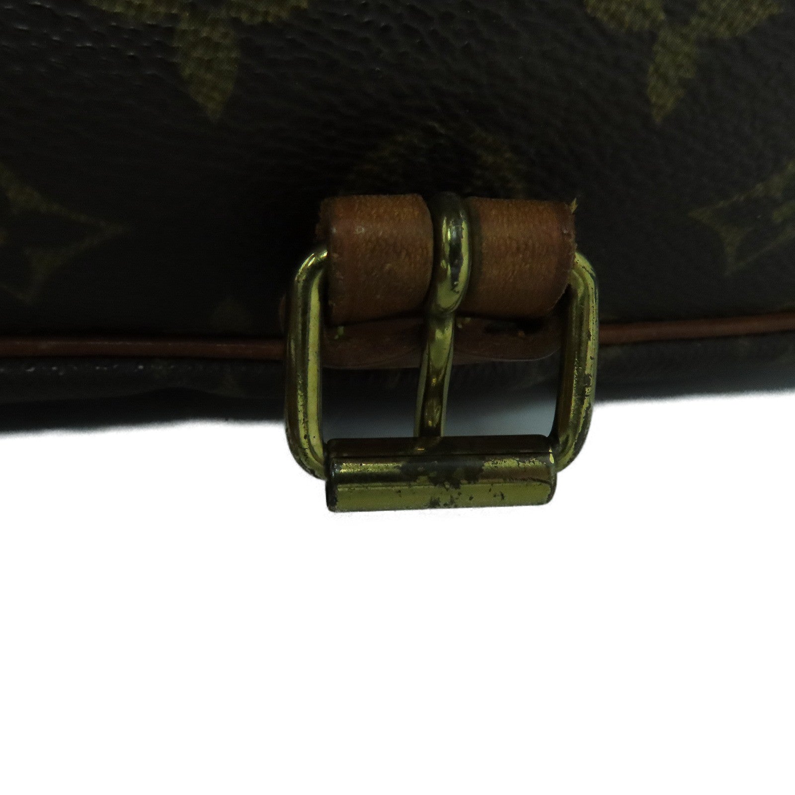 LOUIS VUITTON Mongram Saumur 30金扣肩背袋啡色