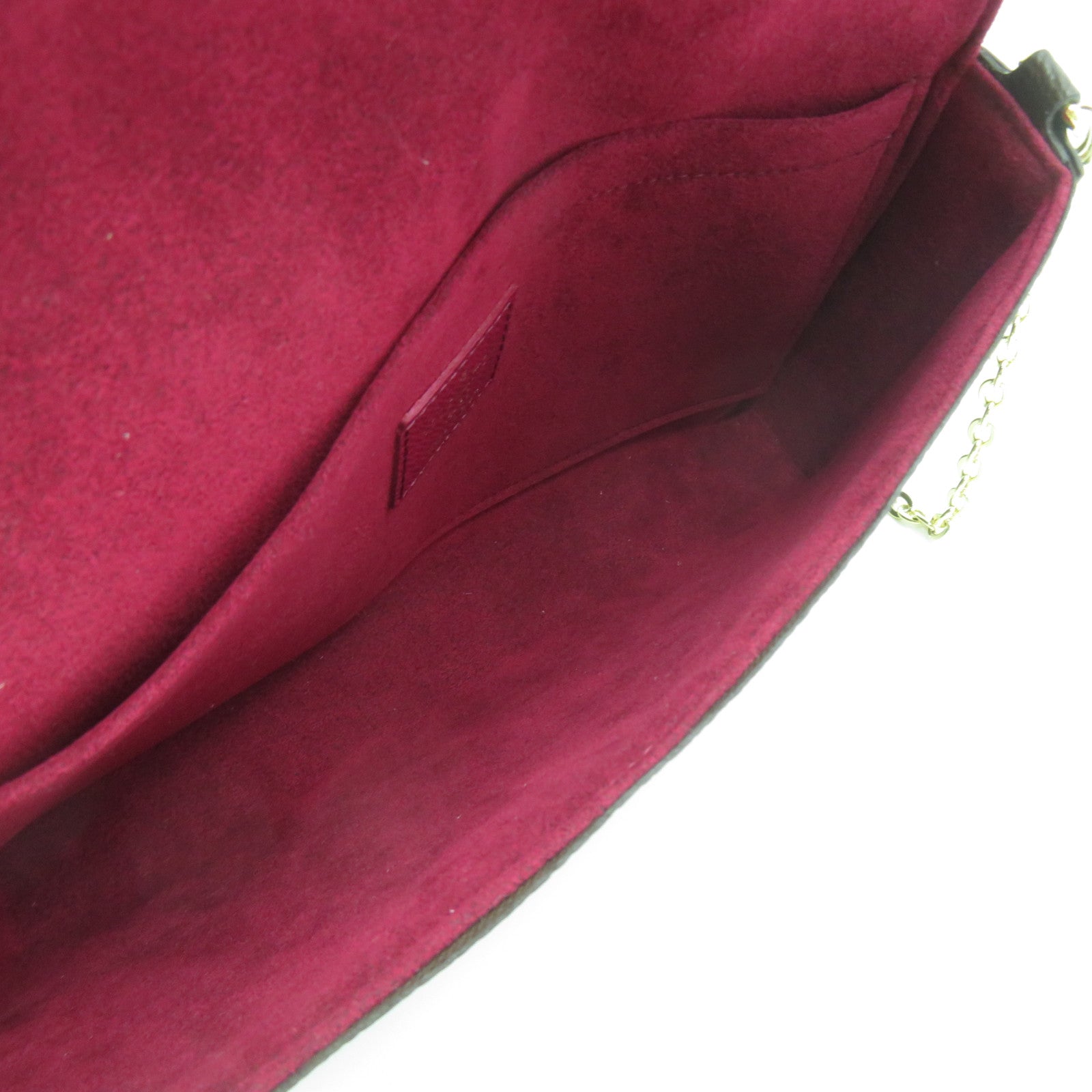 LOUIS VUITTON Monogram Felicie Pochette金扣鏈帶肩背袋啡色
