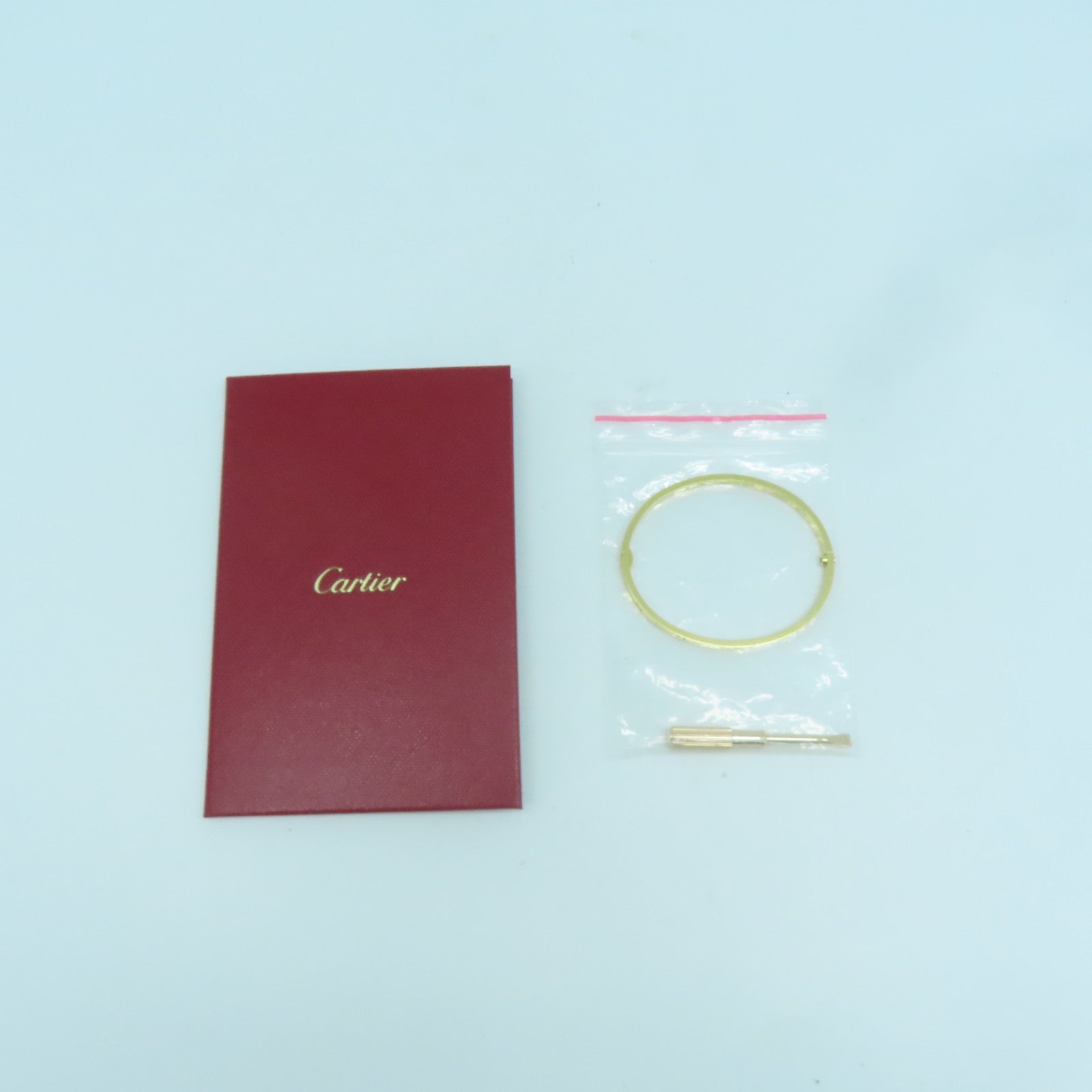 CARTIER 18K玫瑰金Love Bracelet Mini金扣手鐲Cartier#17