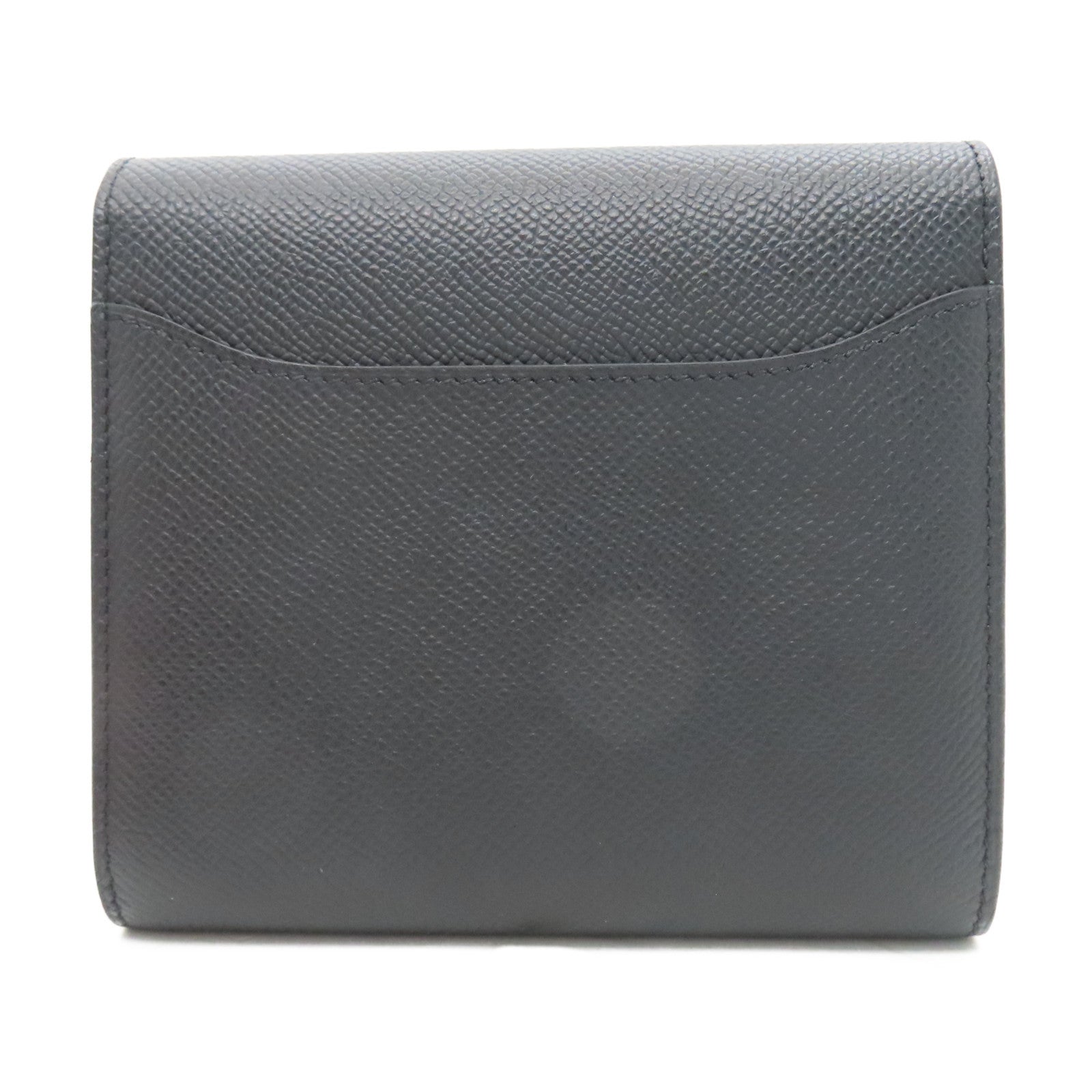 HERMES Epsom Constance Compact Wallet金扣錢包黑色