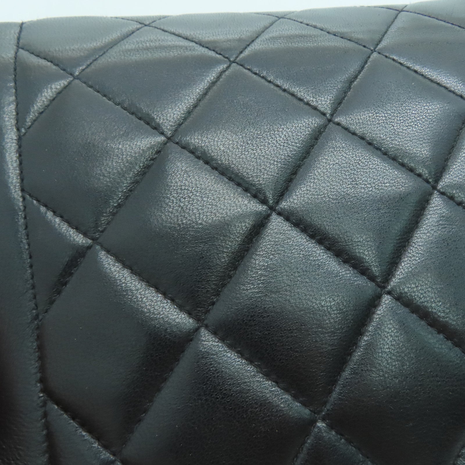 CHANEL 菱格羊皮皮革Diana Chain Shoulder金扣鏈帶肩背袋黑色