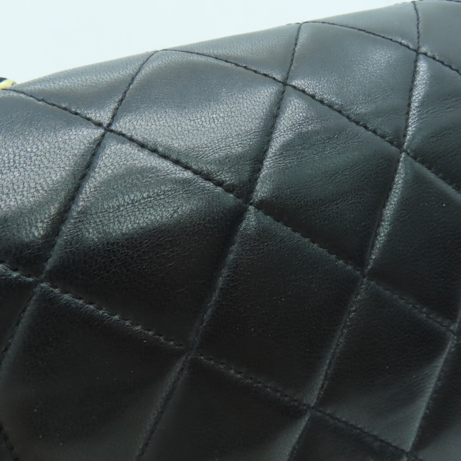 CHANEL 菱格羊皮皮革Diana Chain Shoulder金扣鏈帶肩背袋黑色