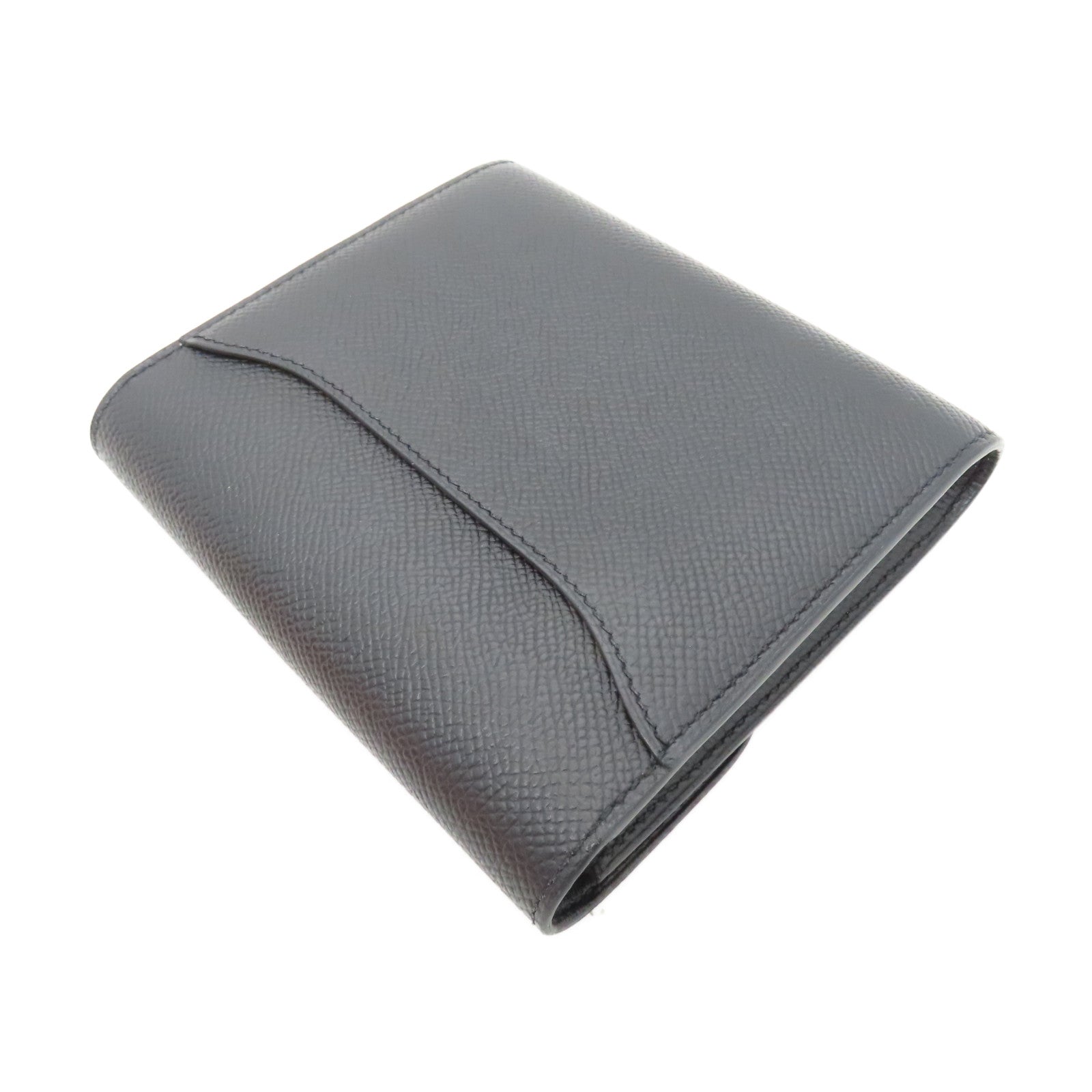 HERMES Epsom Constance Compact Wallet金扣錢包黑色