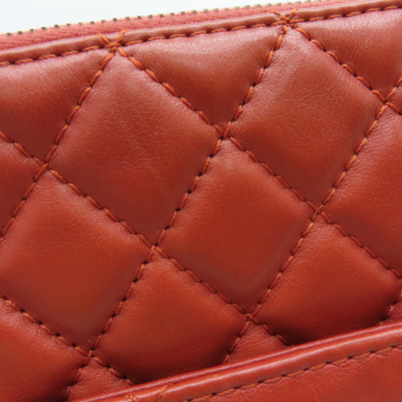 CHANEL 菱格牛皮皮革Chain Shoulder Bag銀扣鏈帶肩背袋紅色