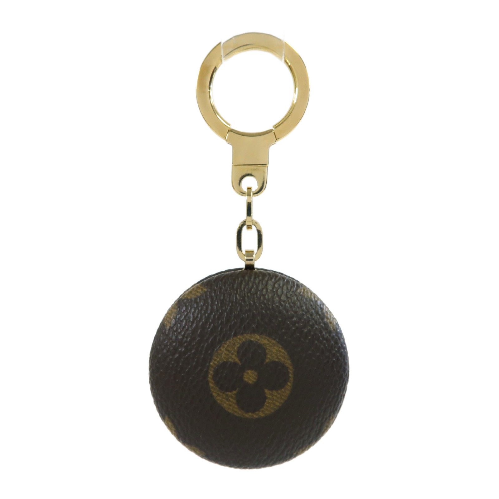LOUIS VUITTON Monogram Astropill金扣鎖匙扣啡色