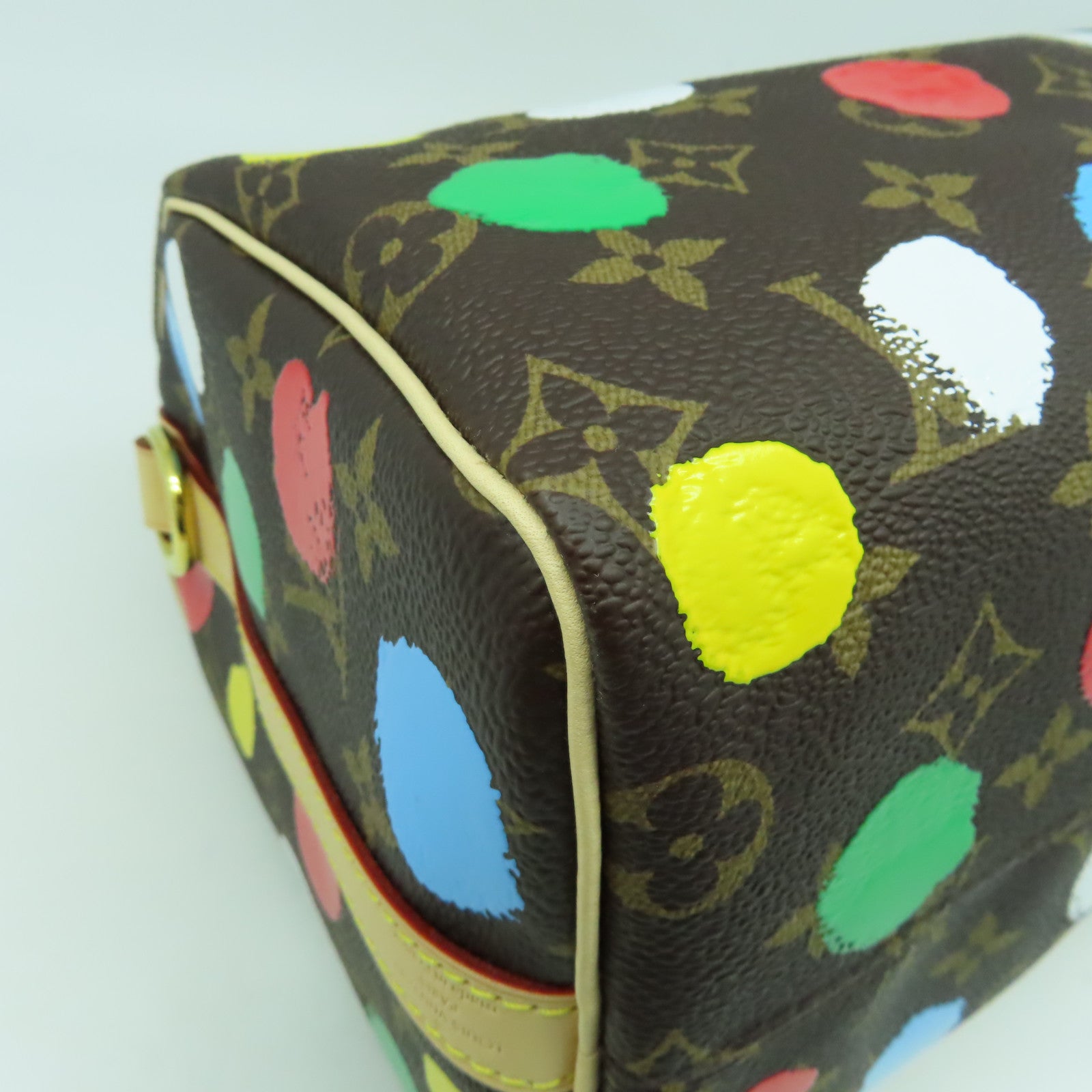 LOUIS VUITTON Monogram YK x LV Speedy Bandouliere 25金扣手挽肩背兩用袋啡色/彩色