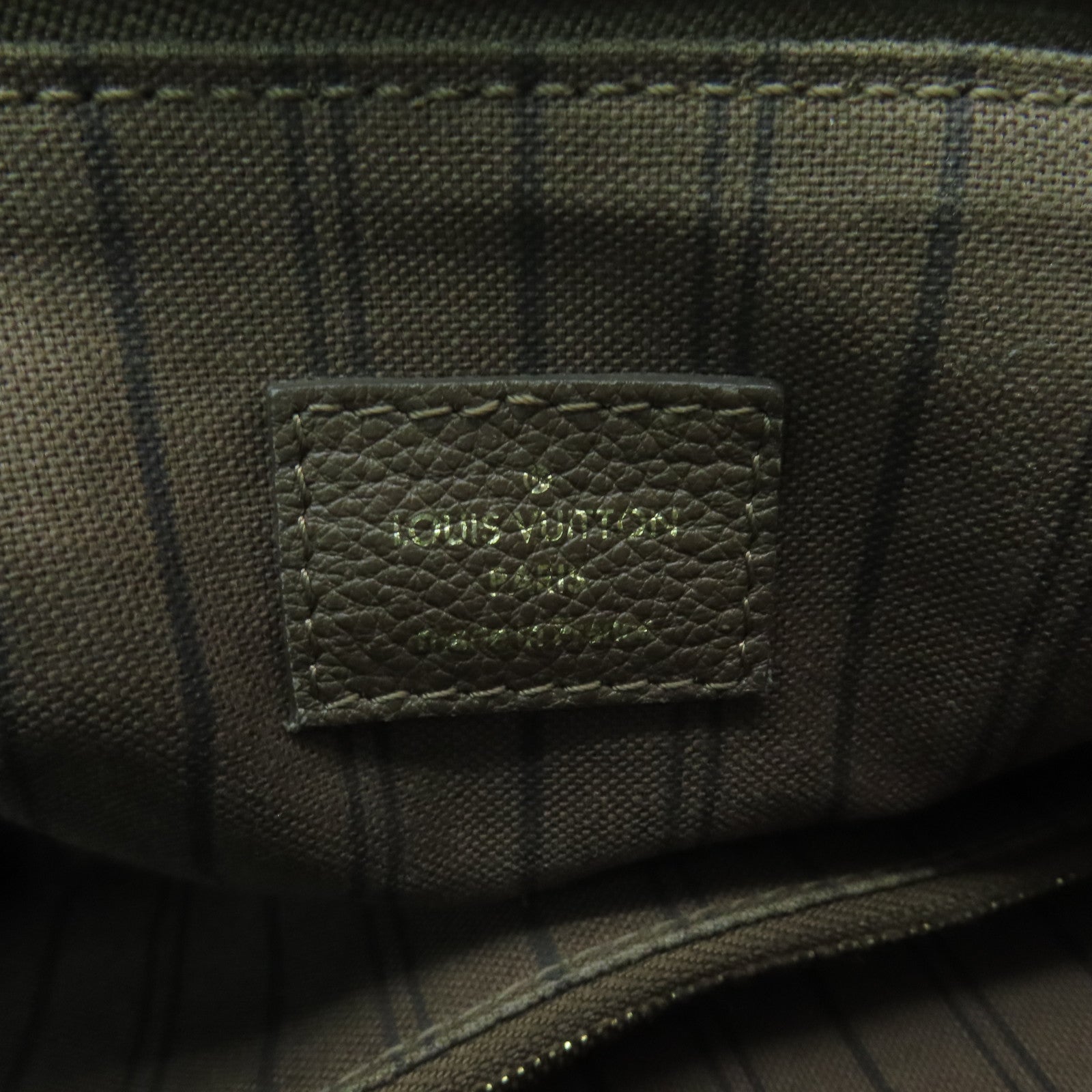 LOUIS VUITTON Monogram Empreinte Lumineuse PM金扣手挽肩背两用袋棕色