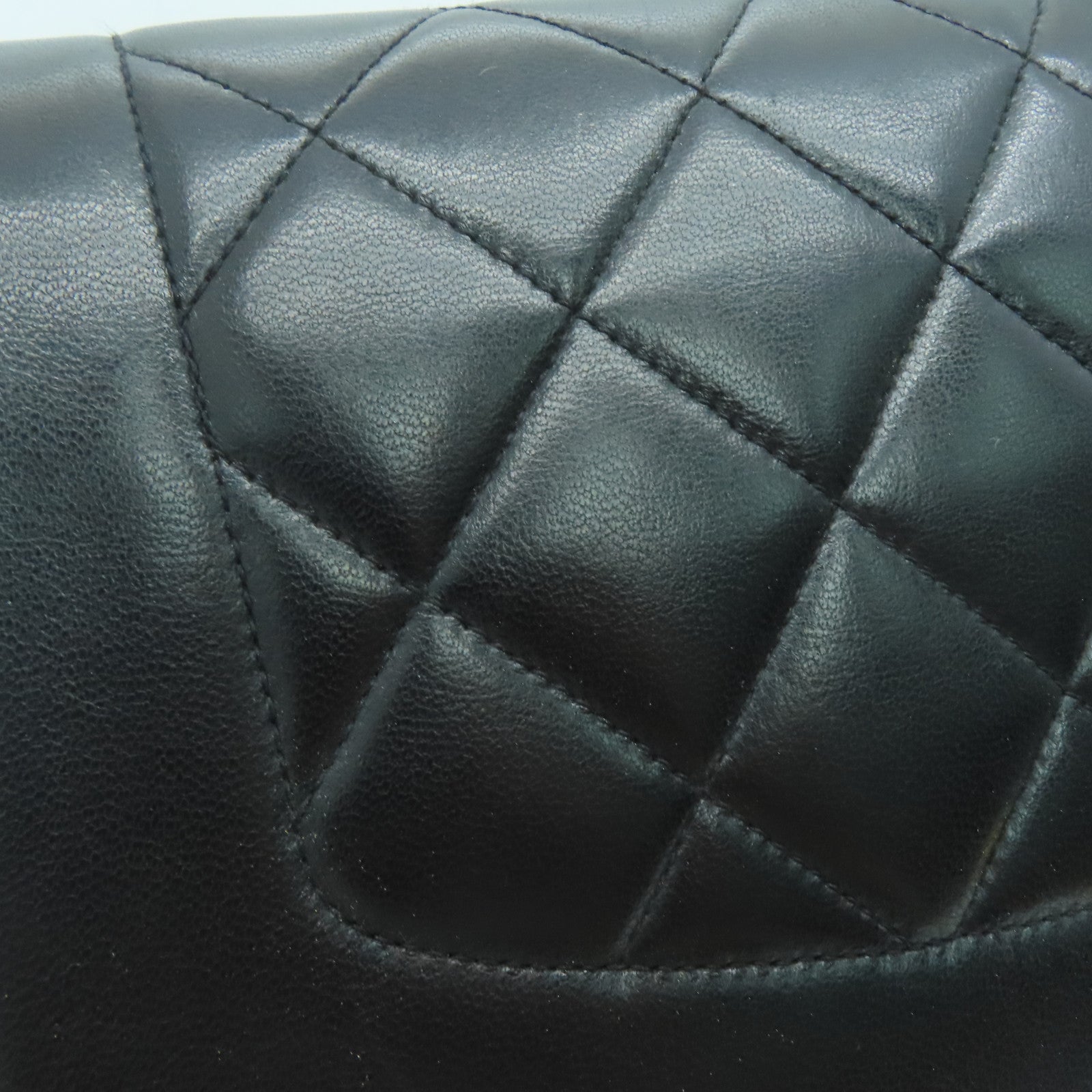 CHANEL 菱格羊皮皮革Diana Chain Shoulder金扣鏈帶肩背袋黑色