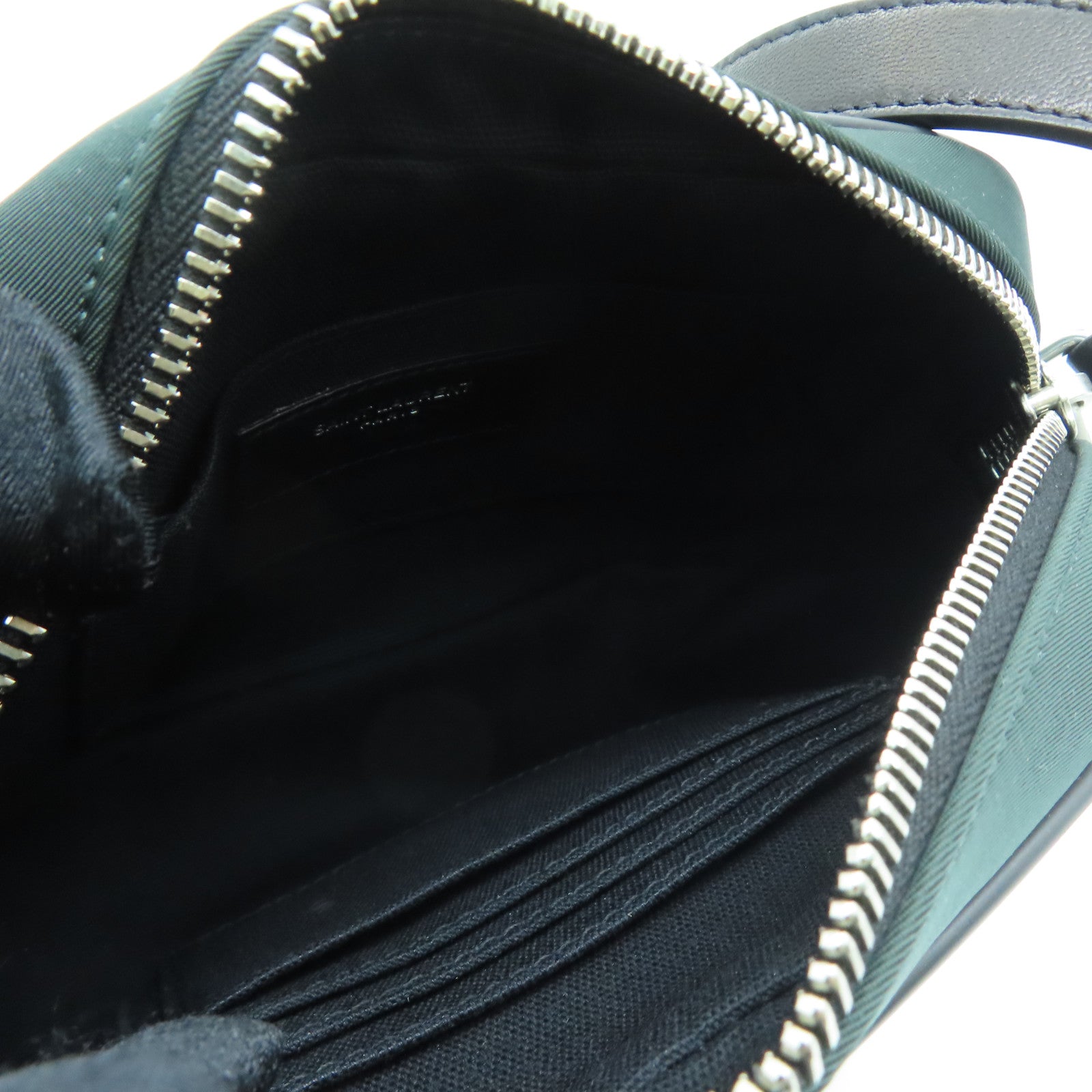 SAINT LAURENT 尼龍Shoulder Bag銀扣肩背袋綠色