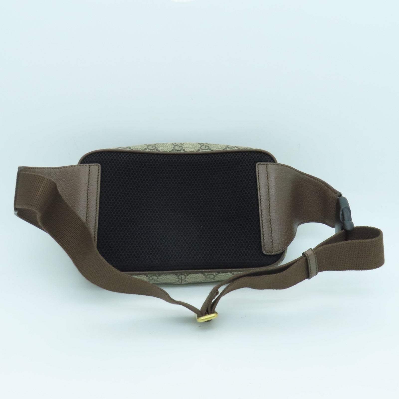 GUCCI 涂层帆布Waist Bag金扣腰包啡色