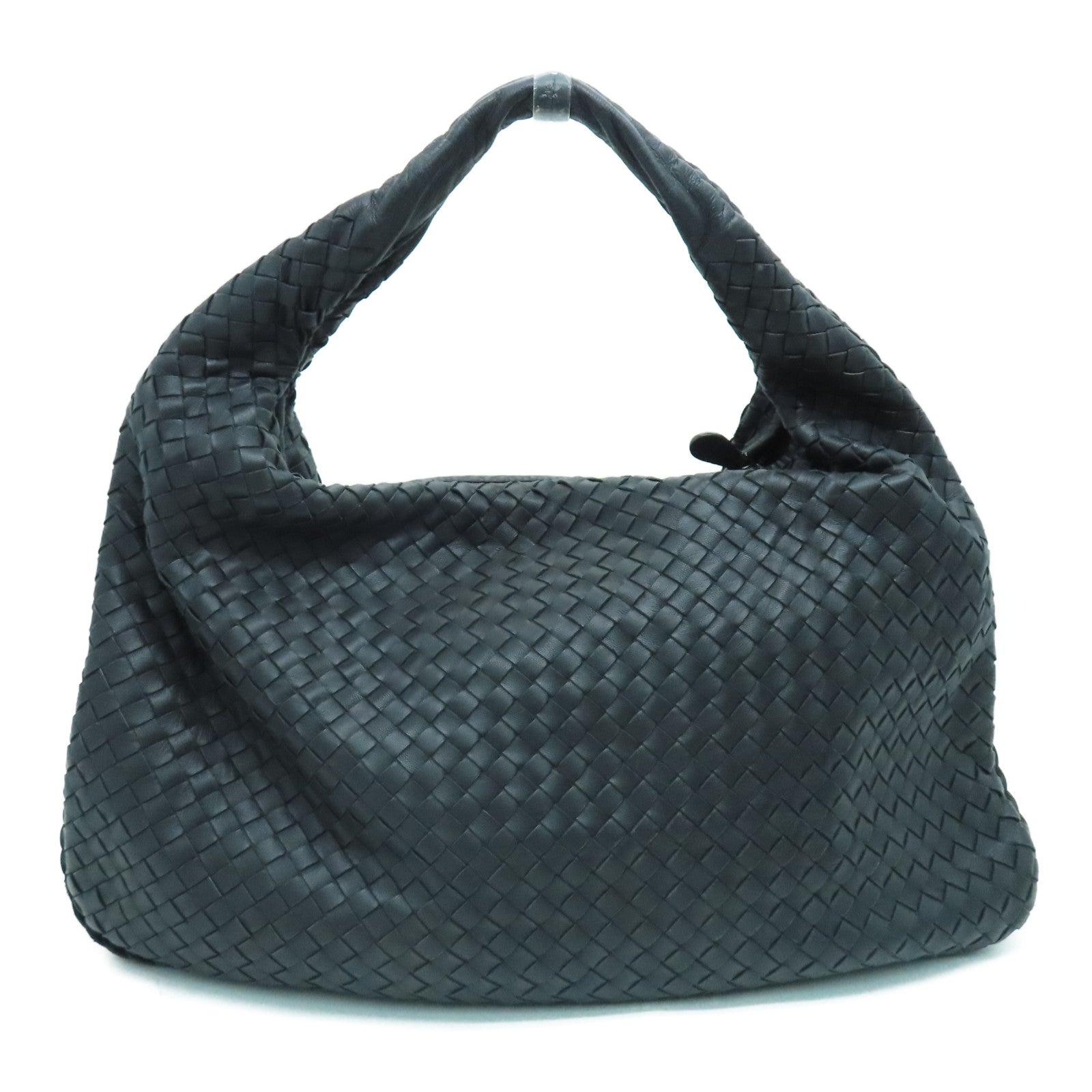 BOTTEGA VENETA 织纹皮革Shouldler Bag手挽袋/肩背袋黑色