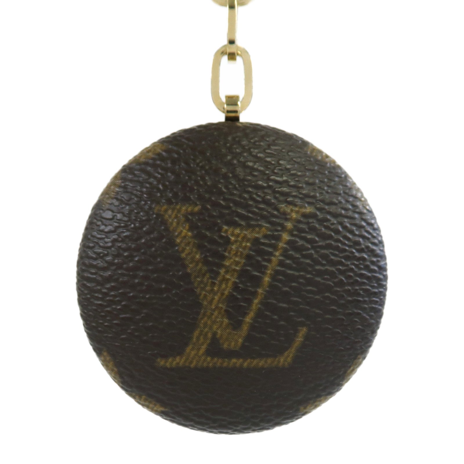 LOUIS VUITTON Monogram Astropill金扣鎖匙扣啡色