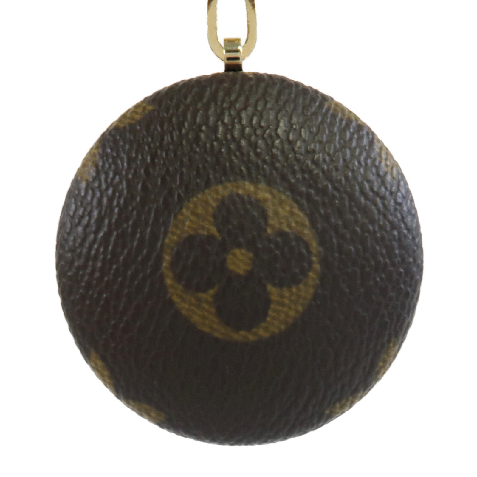 LOUIS VUITTON Monogram Astropill金扣鎖匙扣啡色