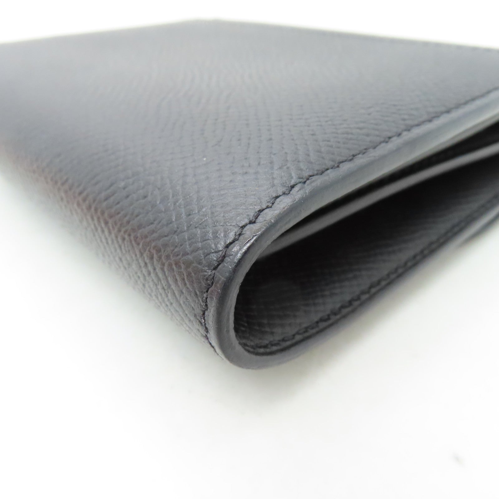 HERMES Epsom Constance Compact Wallet金扣錢包黑色