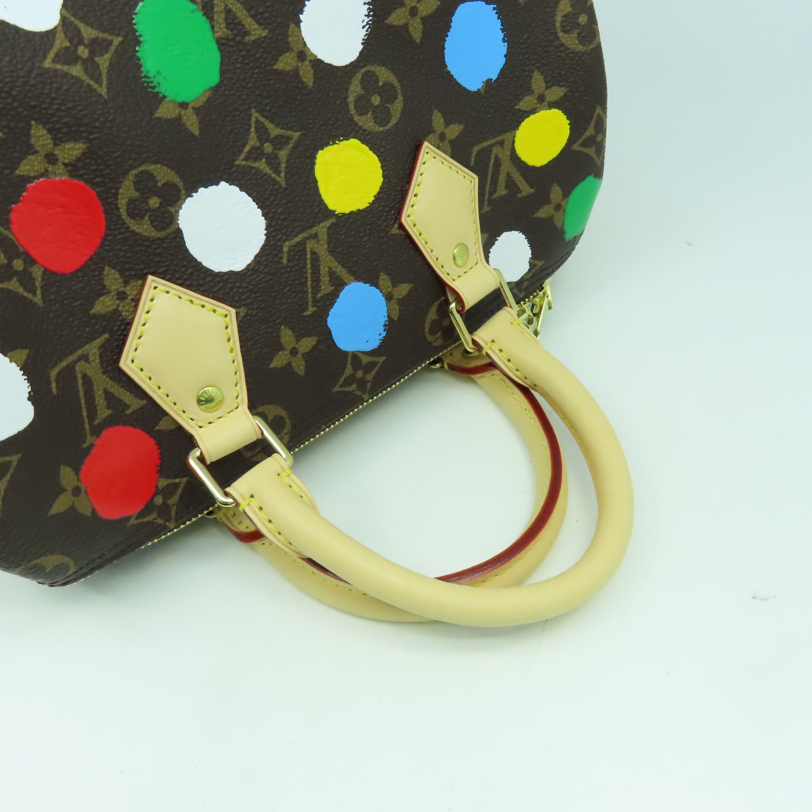 LOUIS VUITTON Monogram YK x LV Speedy Bandouliere 25金扣手挽肩背兩用袋啡色/彩色