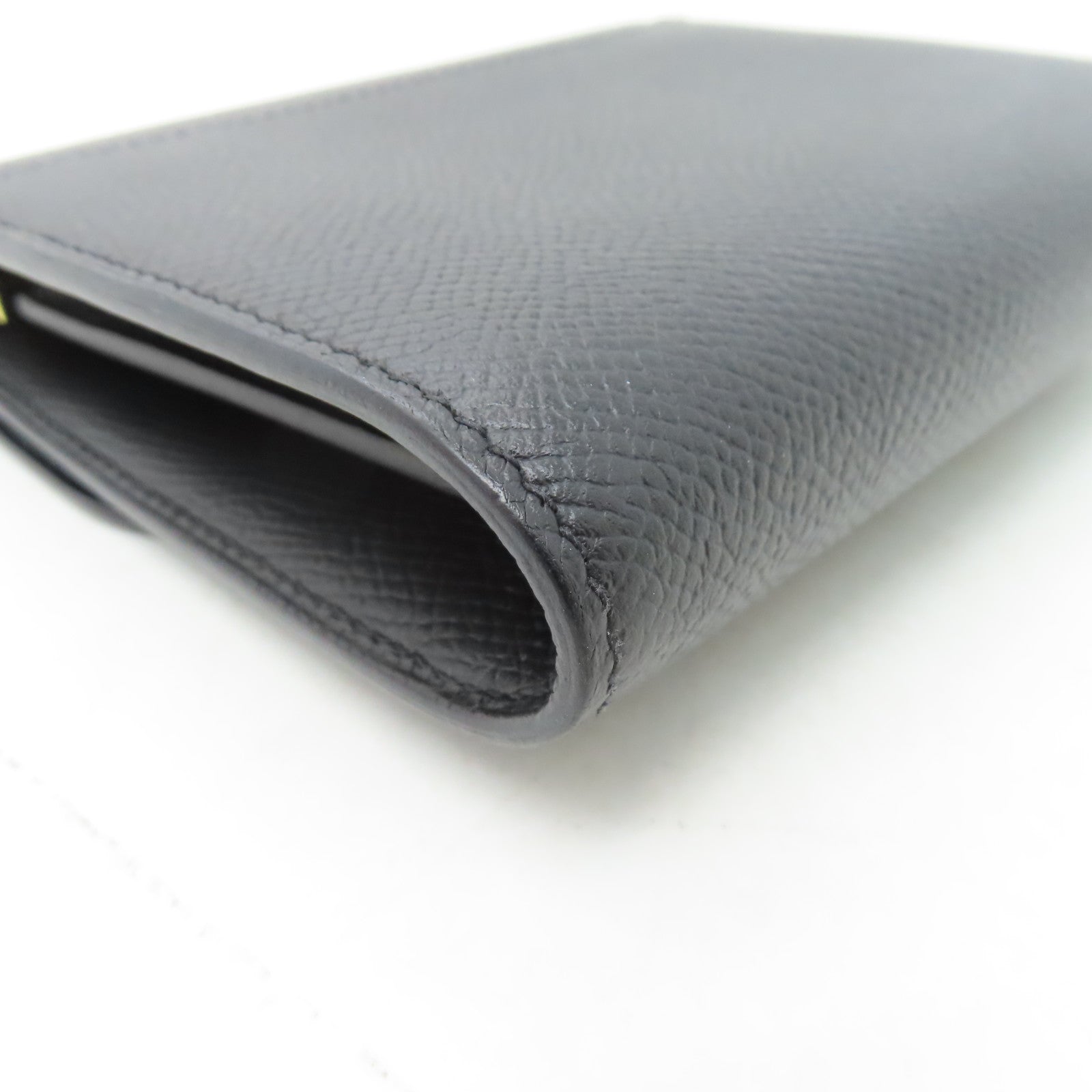 HERMES Epsom Constance Compact Wallet金扣錢包黑色