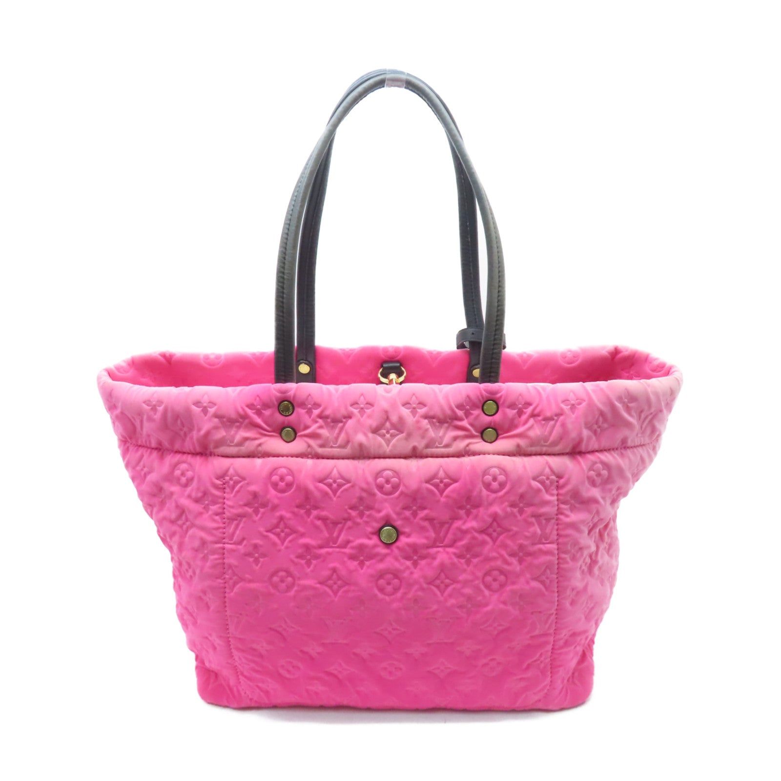 LOUIS VUITTON Monogram Scuba MM金扣手挽袋粉紅色
