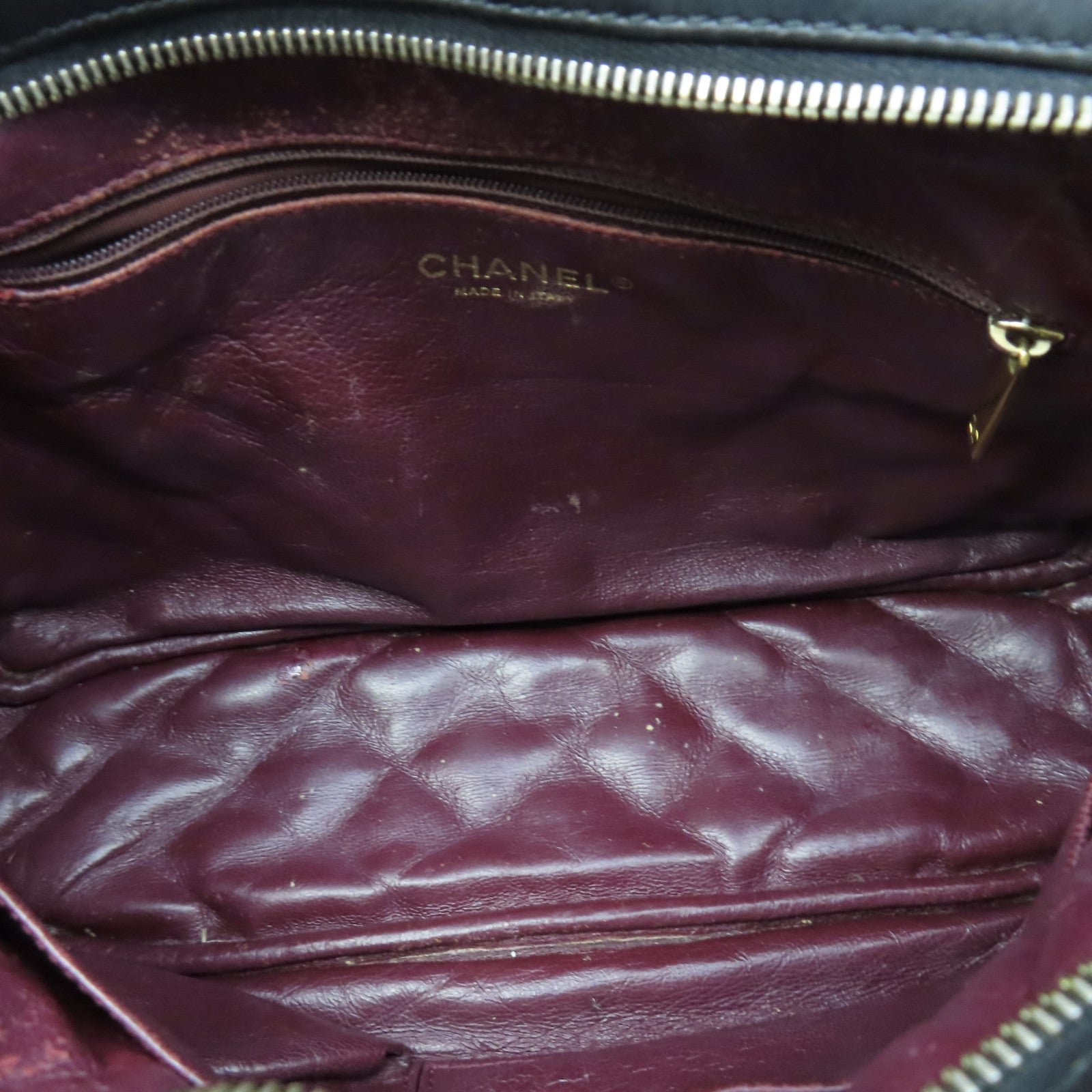 CHANEL rhombic cowhide leather 2.55 Chain Shoulder gold buckle chain shoulder bag black