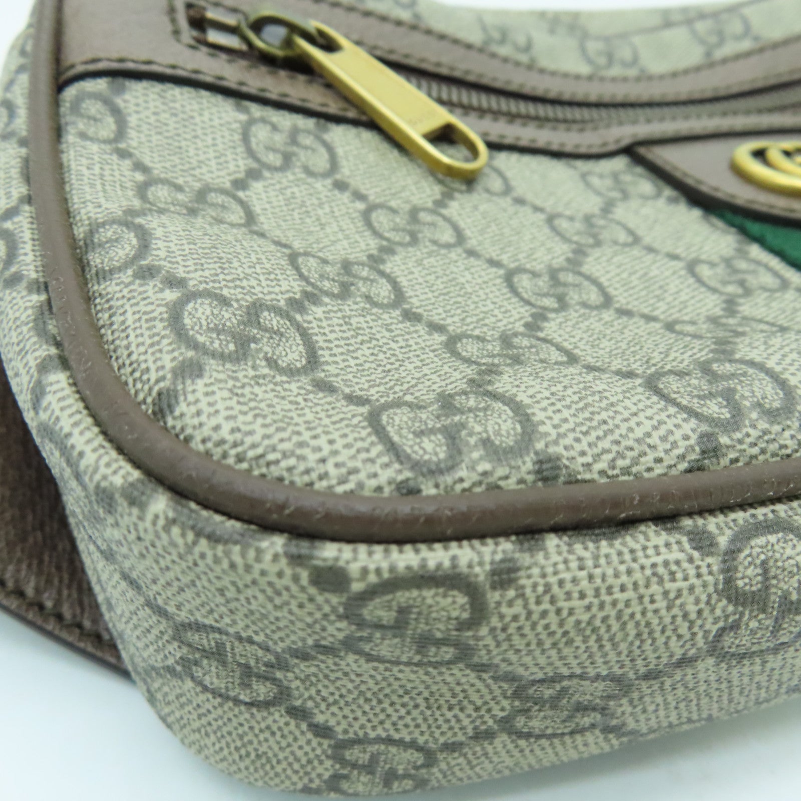 GUCCI 涂层帆布Waist Bag金扣腰包啡色