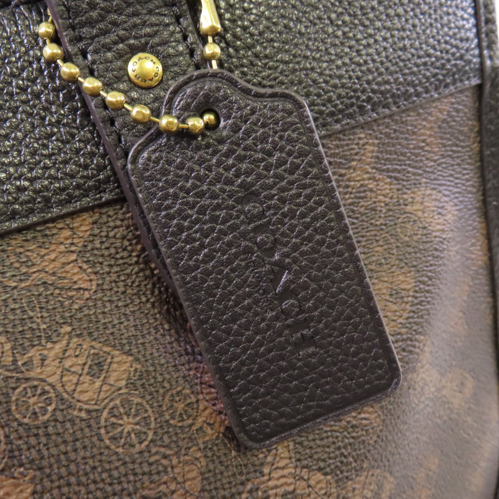 COACH 牛皮皮革Field Tote Bag手挽肩背兩用袋啡色