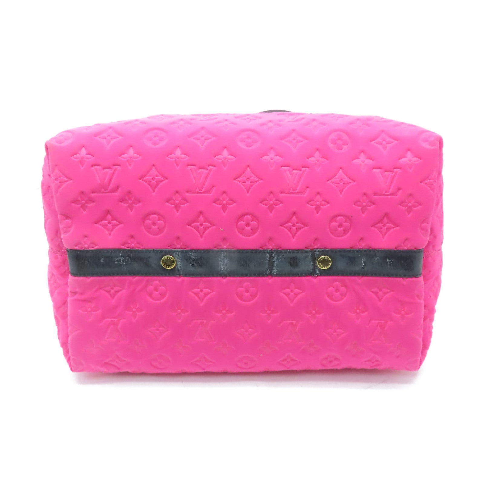LOUIS VUITTON Monogram Scuba MM金扣手挽袋粉紅色