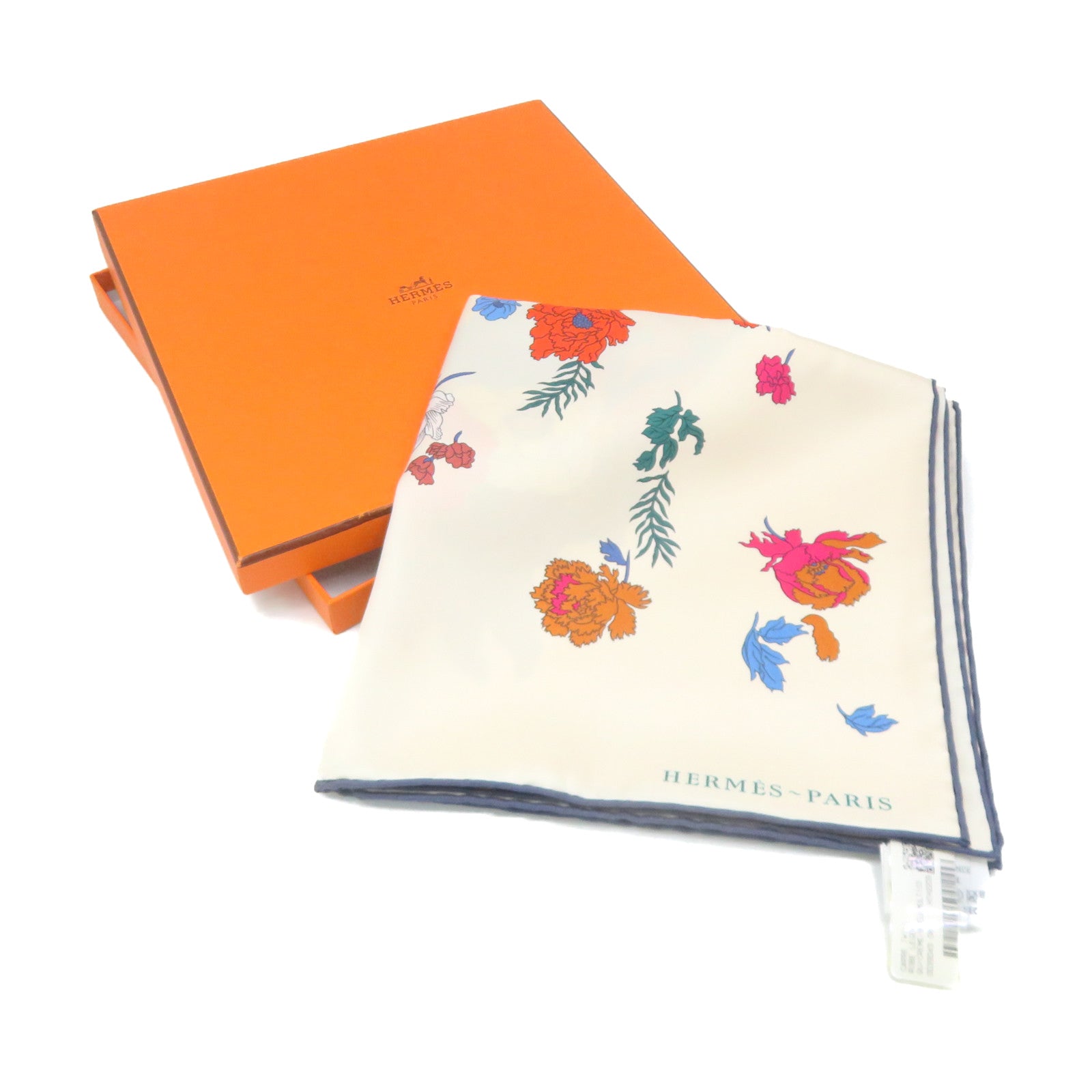 HERMES 【激減優惠】絲質Scarf絲巾白色/彩色