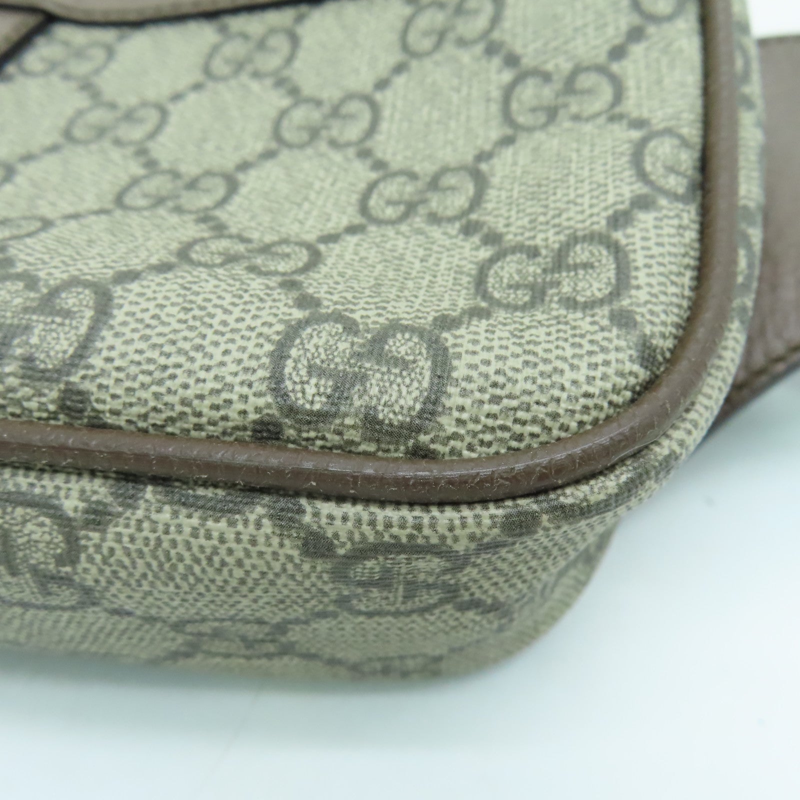 GUCCI 涂层帆布Waist Bag金扣腰包啡色